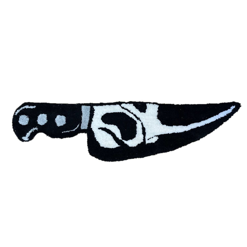 Skull Knife Carpet Horror Scary Scream Bedside Rug Wear Resistant Cashmere Home Welcome Decor 88.9CM