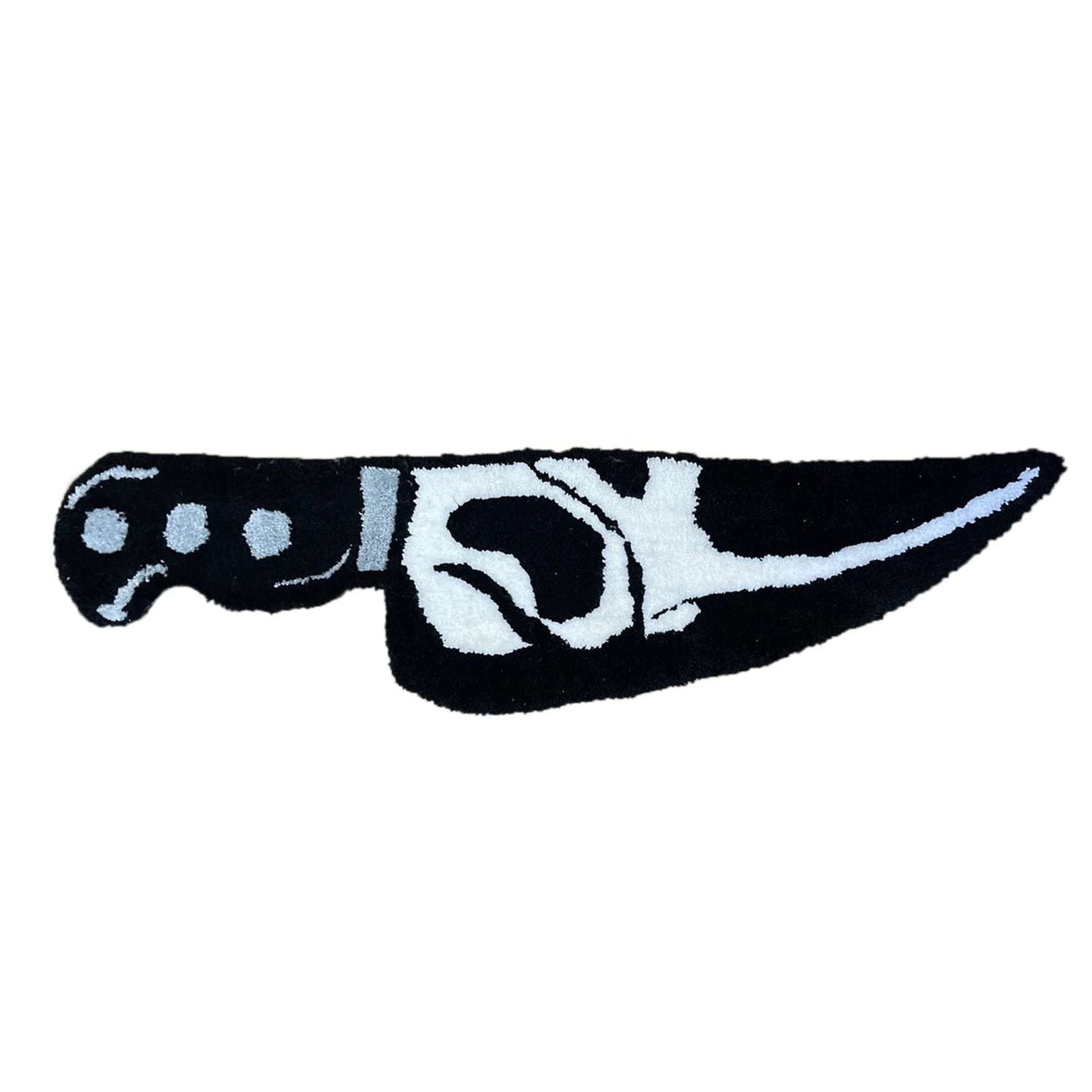 Skull Knife Carpet Horror Scary Scream Bedside Rug Wear Resistant Cashmere Home Welcome Decor 88.9CM
