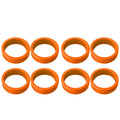 8PCS Luggage Suitcase Wheels Covers Noise Canceling Shock Absorbing Trolley Case Silicone Caster Protection Cover Orange