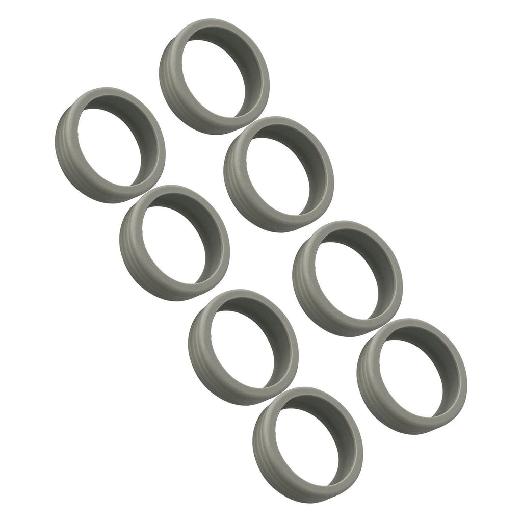 8PCS Luggage Suitcase Wheels Covers Noise Canceling Shock Absorbing Trolley Case Silicone Caster Protection Cover Light Gray