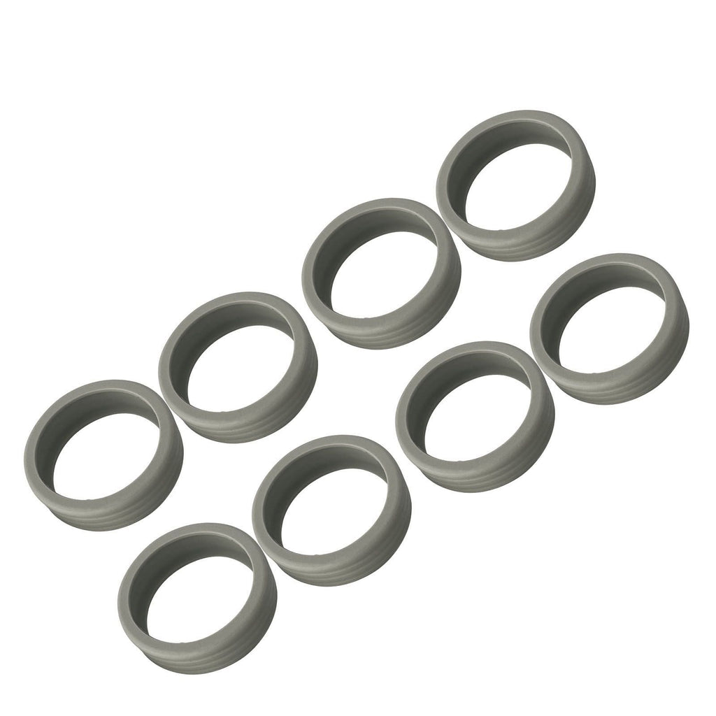 8PCS Luggage Suitcase Wheels Covers Noise Canceling Shock Absorbing Trolley Case Silicone Caster Protection Cover Light Gray