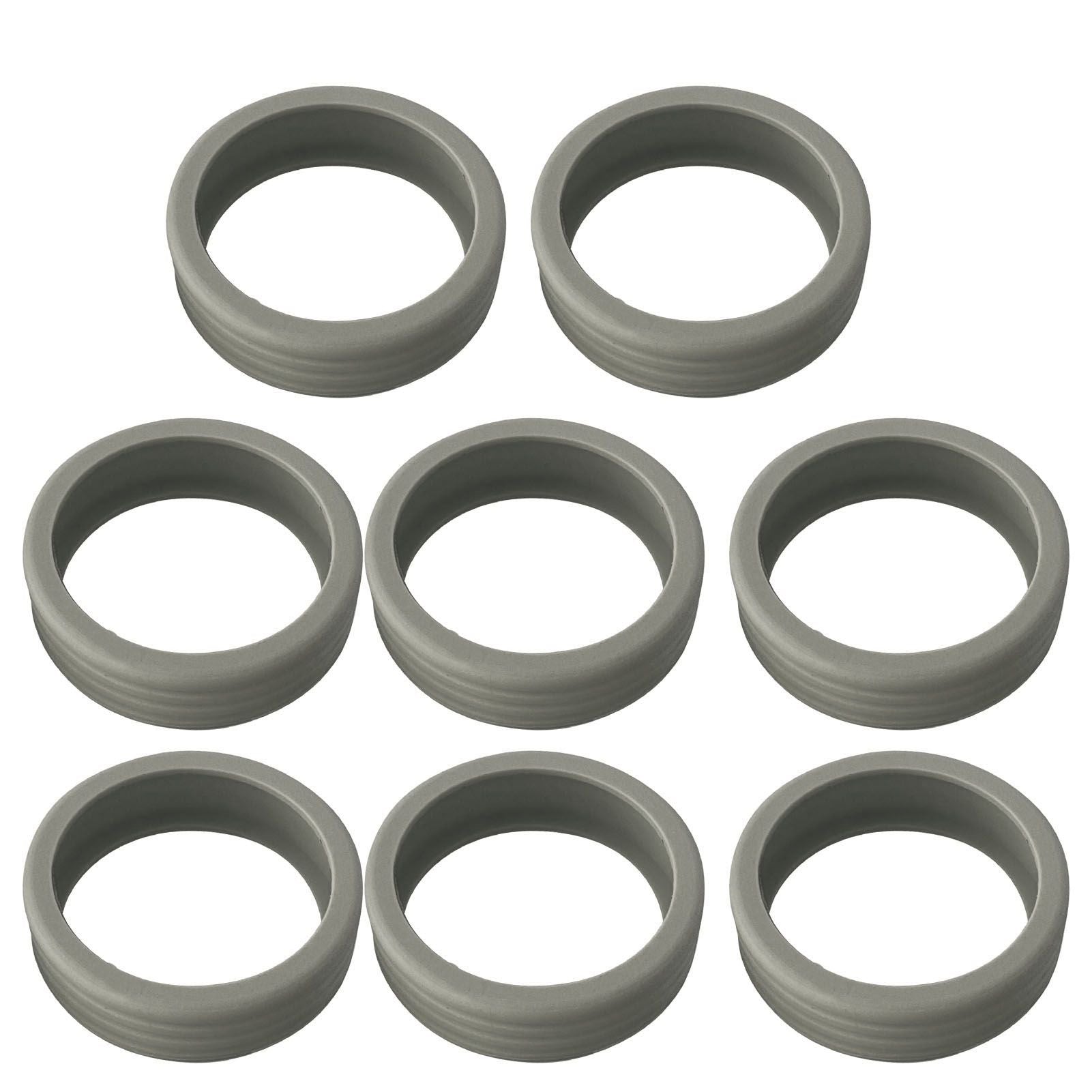 8PCS Luggage Suitcase Wheels Covers Noise Canceling Shock Absorbing Trolley Case Silicone Caster Protection Cover Light Gray