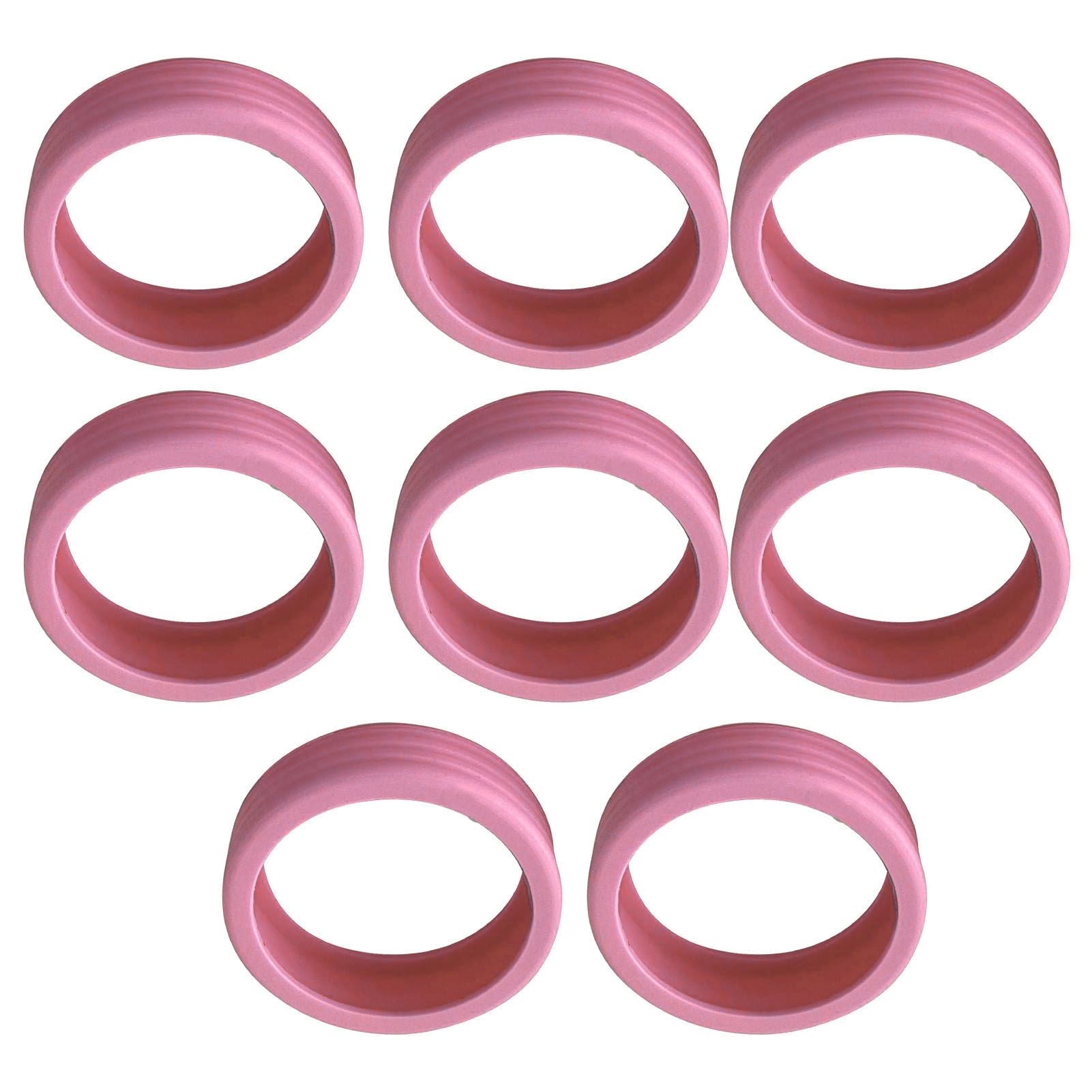 8PCS Luggage Suitcase Wheels Covers Noise Canceling Shock Absorbing Trolley Case Silicone Caster Protection Cover Pink