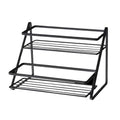 Kitchen Countertop Storage Rack Space Saving Multifunctional 2 Tiers Spice Toiletries Makeup Counter Standing Shelf Black