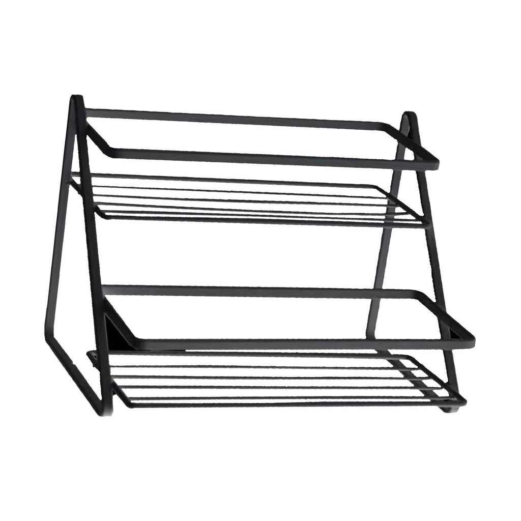 Kitchen Countertop Storage Rack Space Saving Multifunctional 2 Tiers Spice Toiletries Makeup Counter Standing Shelf Black
