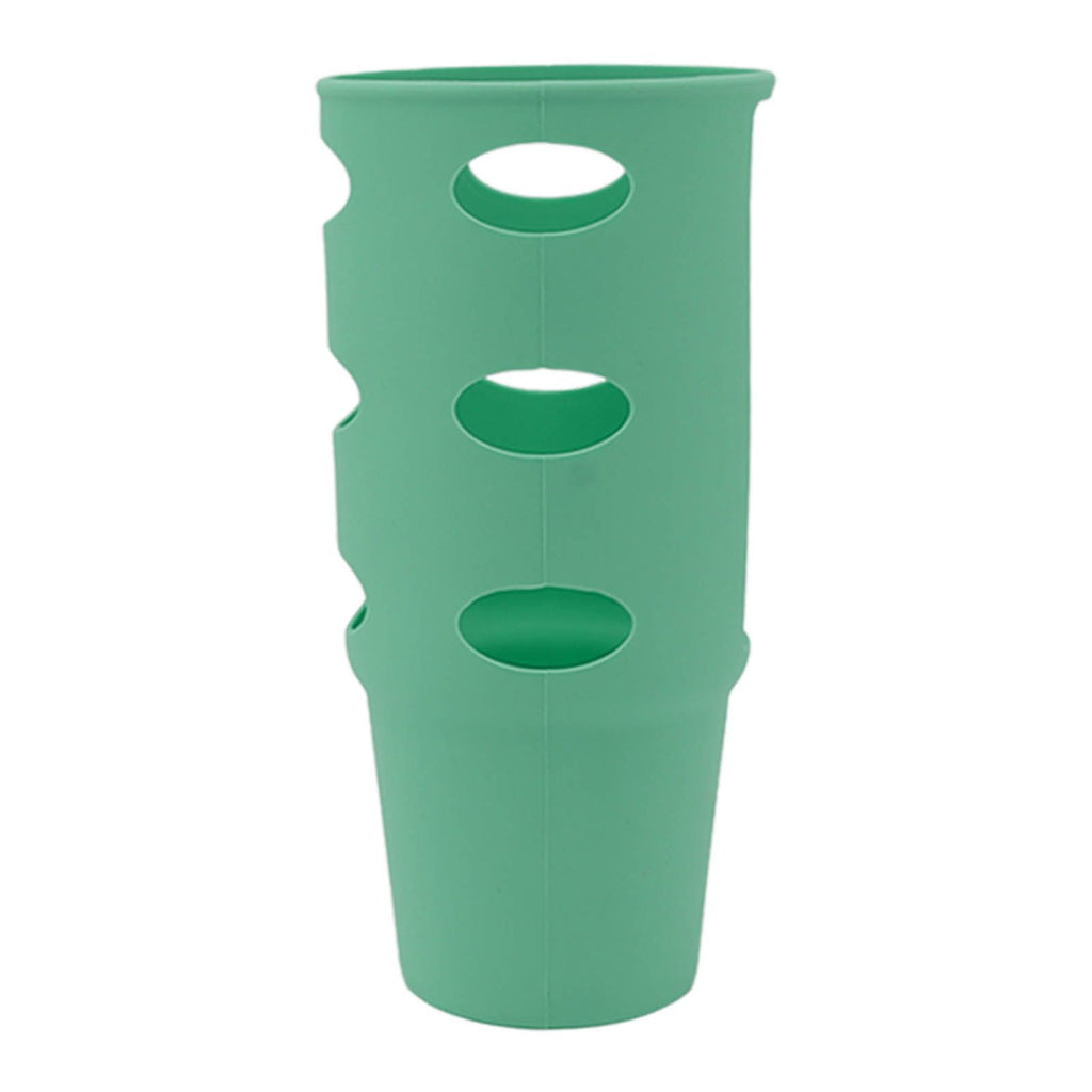 Cup Protector Sleeve Slip Resistant All Wrapped Detachable Silicone Water Cup Boot for 30oz Cups Green