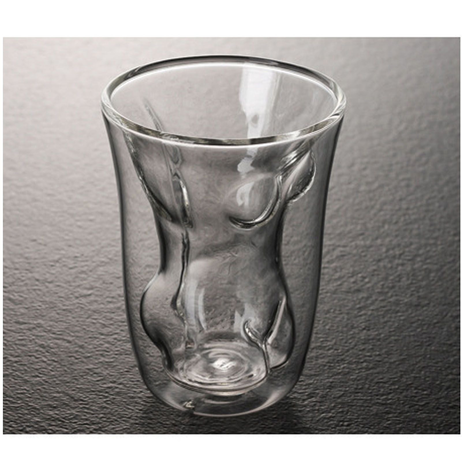Body Shape Glass Cup Double Layer Beer Whisky Drinking Shot Glass for Party Gathering Bar Woman Body Shaped