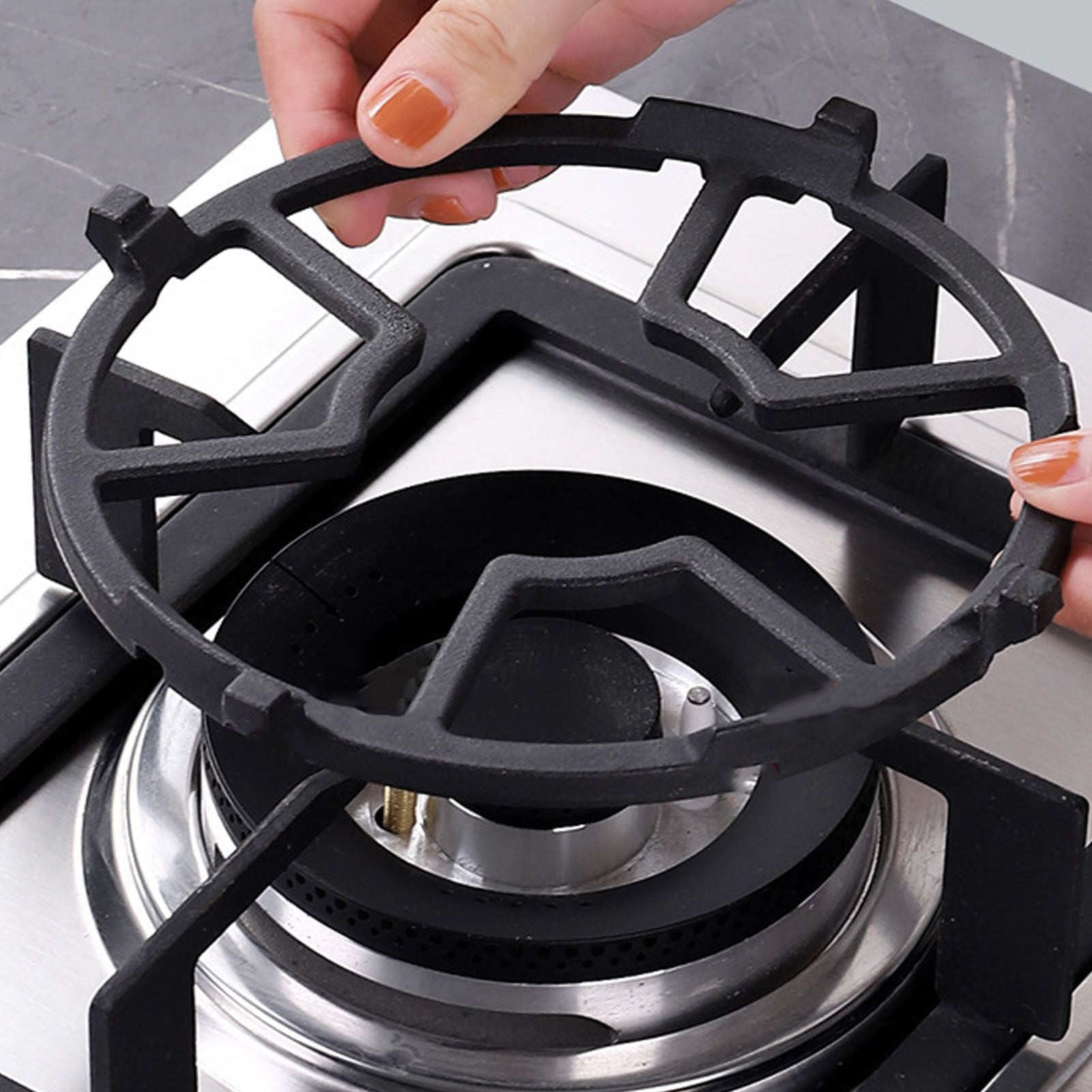 Stove Burner Grate Gas Range Burner Grate Milk Pot Holder for 4 Or 5 Feet Gas Cooker