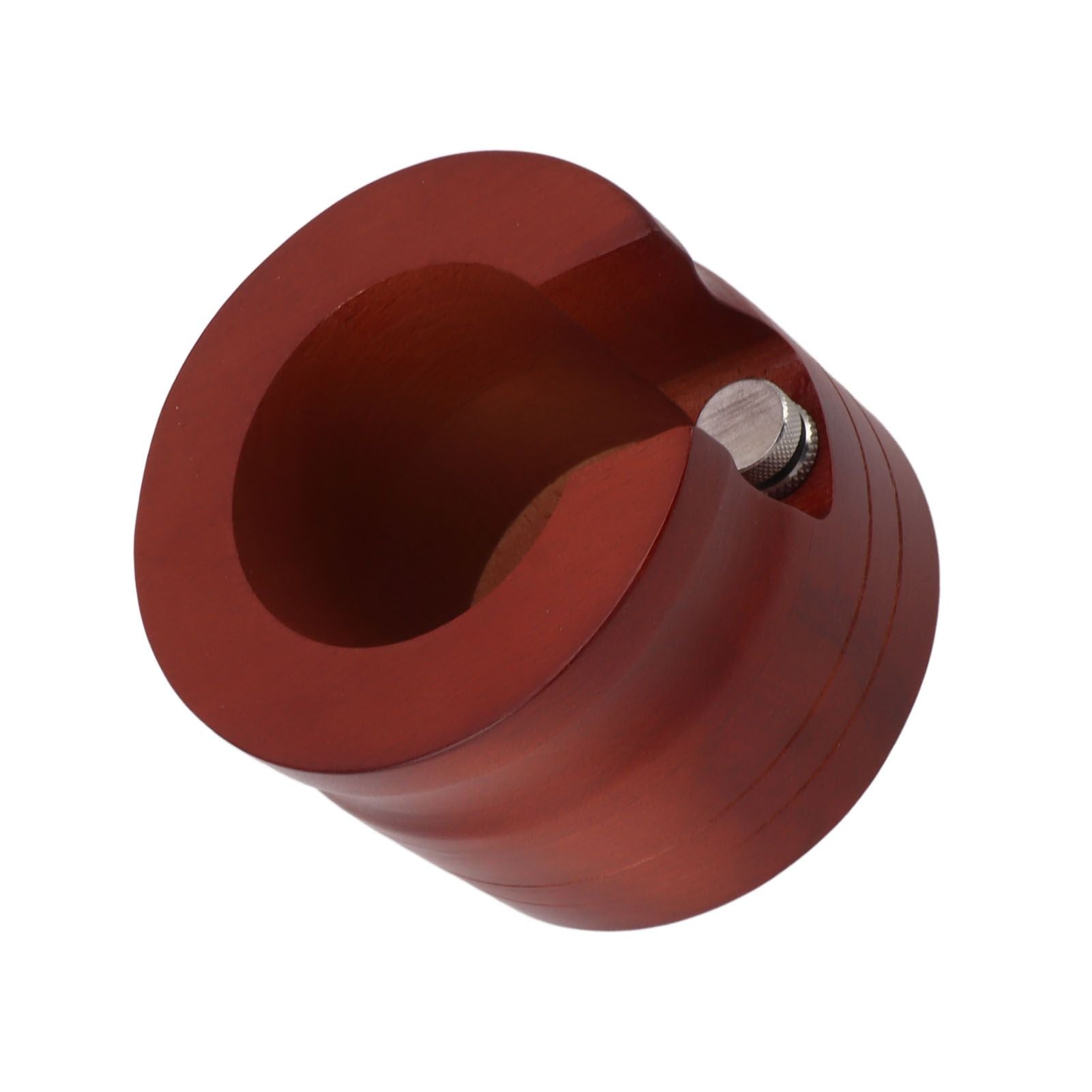 Coffee Portafilter Holder Stand Wooden Round Coffee Bottomless Portafilter Tamping Station for Home Bar Red 51mm/54mm