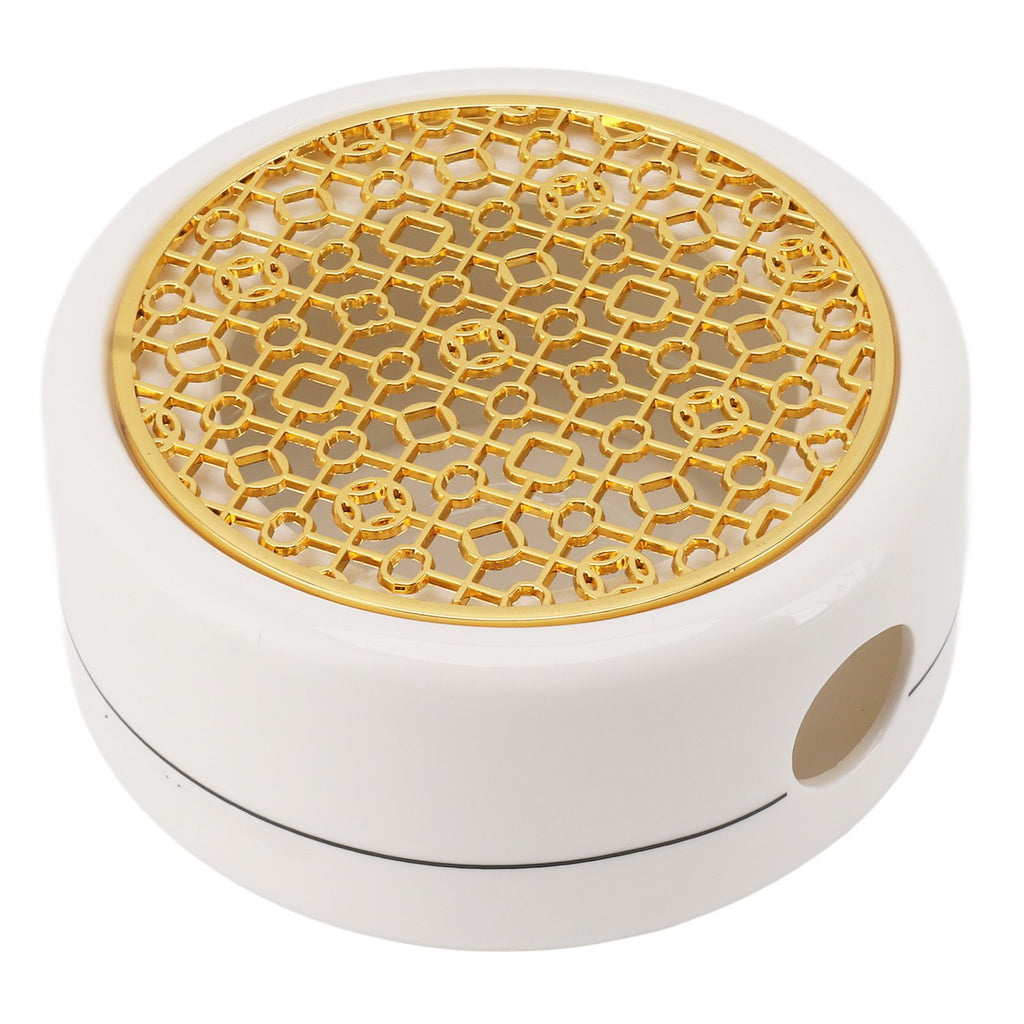 Ceramic Tea Pot Warmer with 11.8cm Gold Gasket Circular Concave Tea Kettle Heating Base for Home Kitchen Countertops