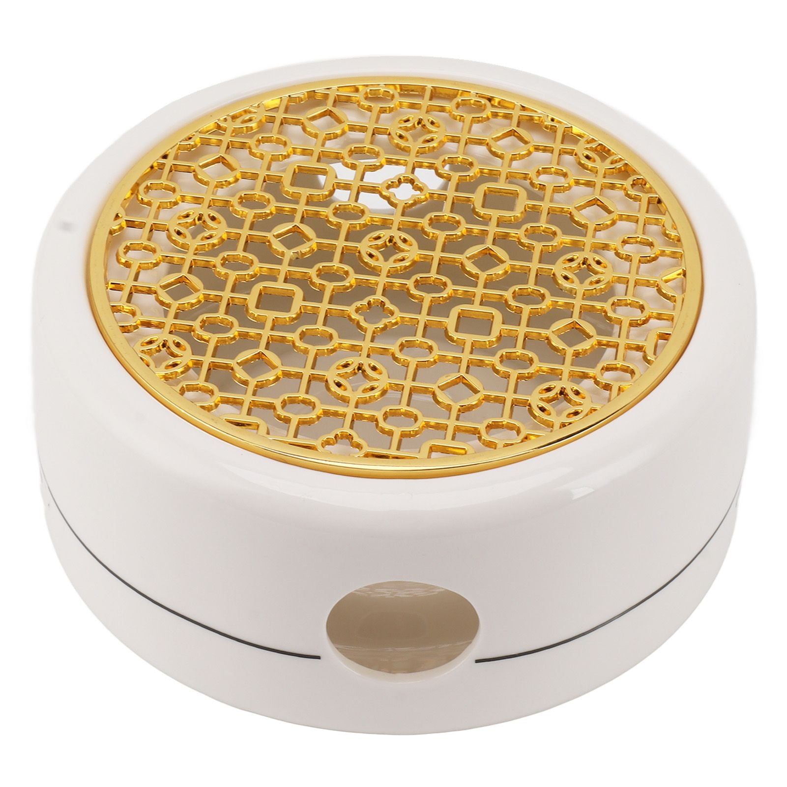 Ceramic Tea Pot Warmer with 11.8cm Gold Gasket Circular Concave Tea Kettle Heating Base for Home Kitchen Countertops