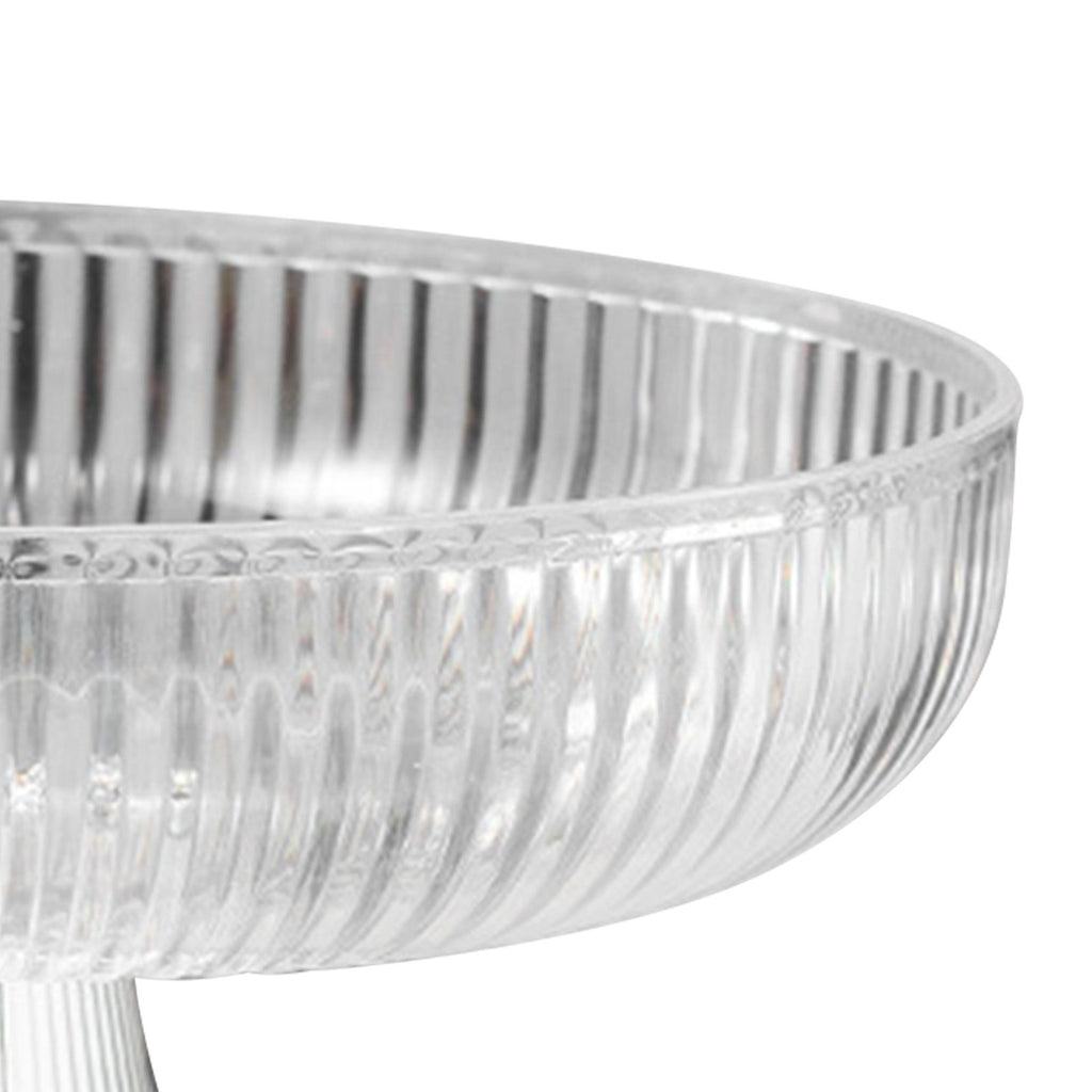 Fruit Plate Multifunctional Plastic Stylish Space Saving Decorative Snack Bowl for Candy Nuts Transparent