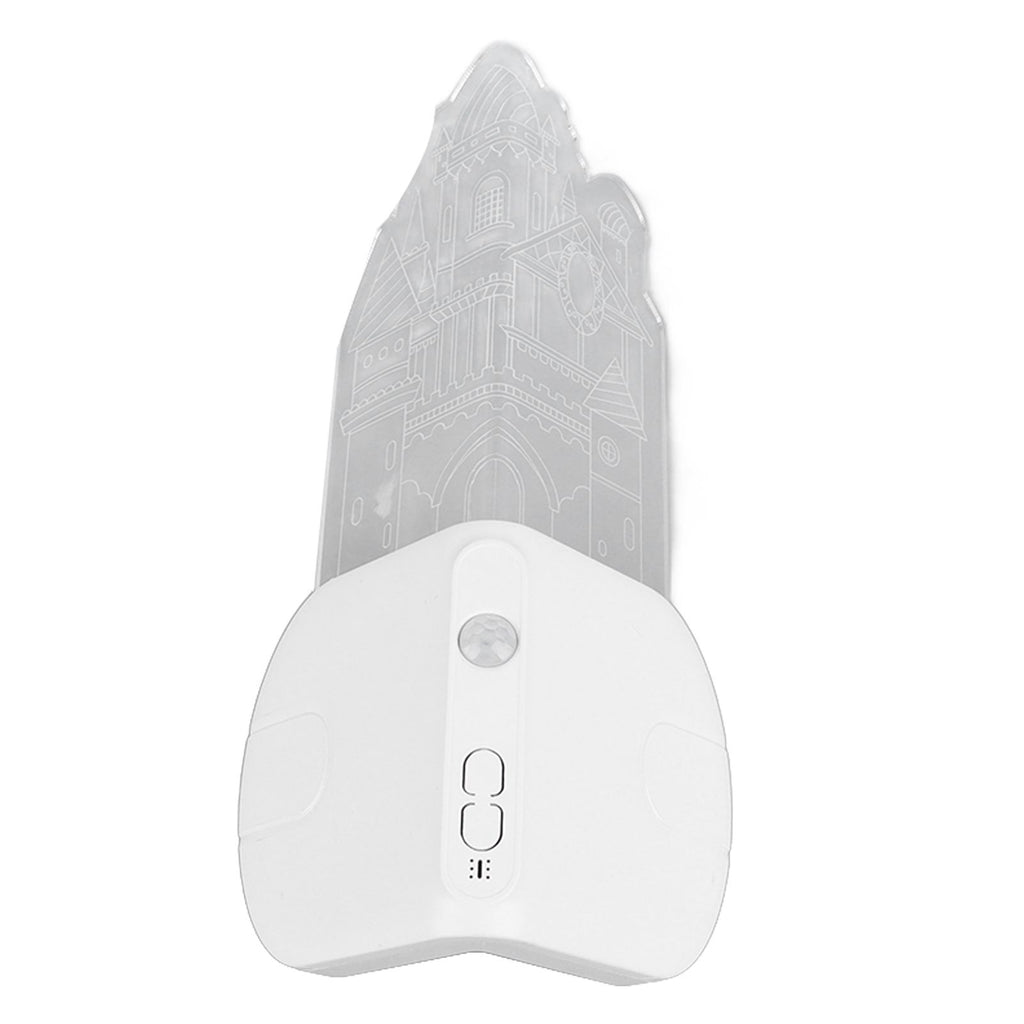 Motion Sensor Castle Night Light USB Charging Castle Wall Corner Nightlight for Hallway Staircase Bedroom