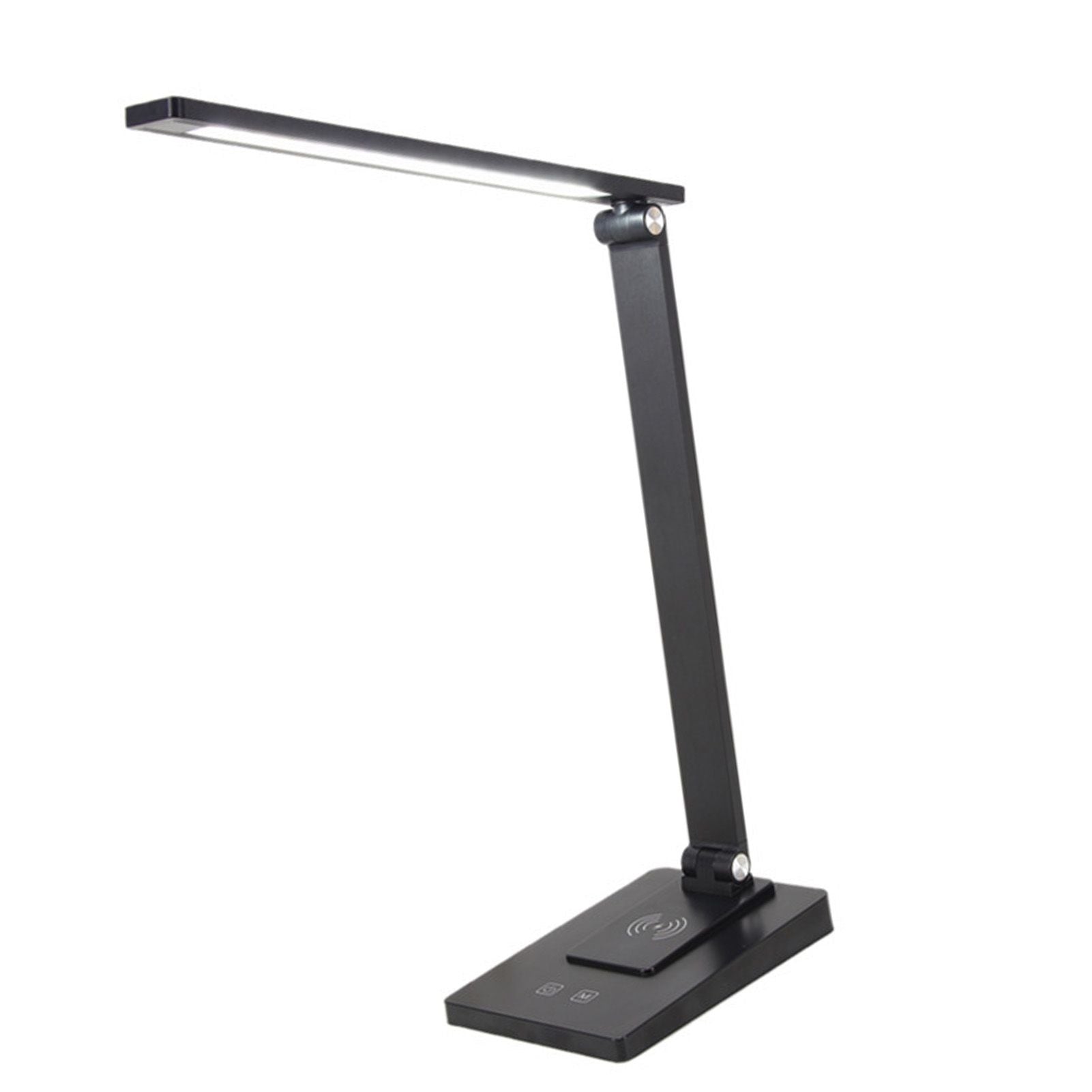 LED Desk Lamp with 3 Levels Brightness Eye Caring Office Reading Lamp Foldable Table Desk Lamp USB Wireless Charging Plug in Version