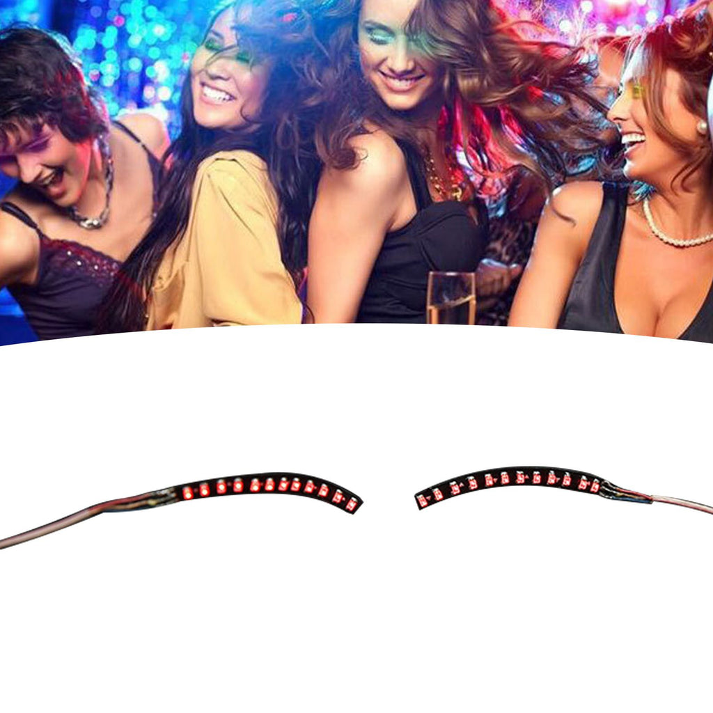 LED False Eyelashes Light Lightweight Stylish Reliable Luminous False Eyelashes Light for Party Bars Nightclubs Halloween Red