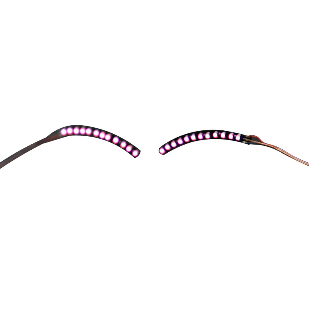 LED False Eyelashes Light Lightweight Stylish Reliable Luminous False Eyelashes Light for Party Bars Nightclubs Halloween Pink