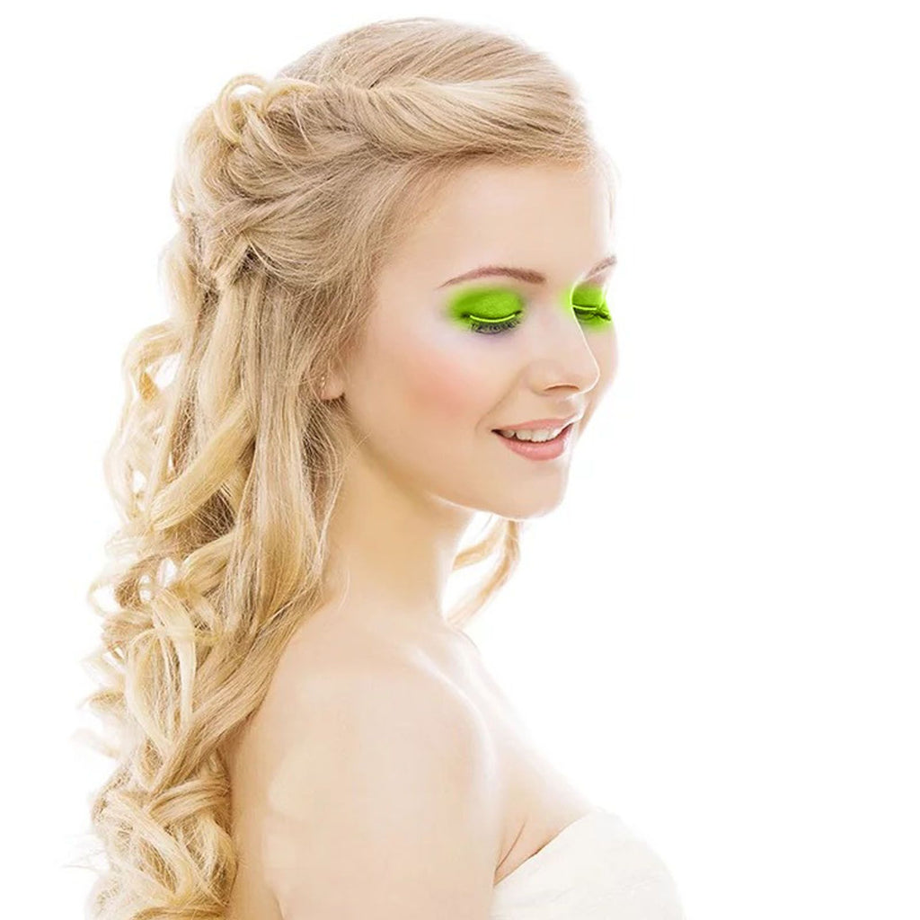 LED False Eyelashes Light Lightweight Stylish Reliable Luminous False Eyelashes Light for Party Bars Nightclubs Halloween Green