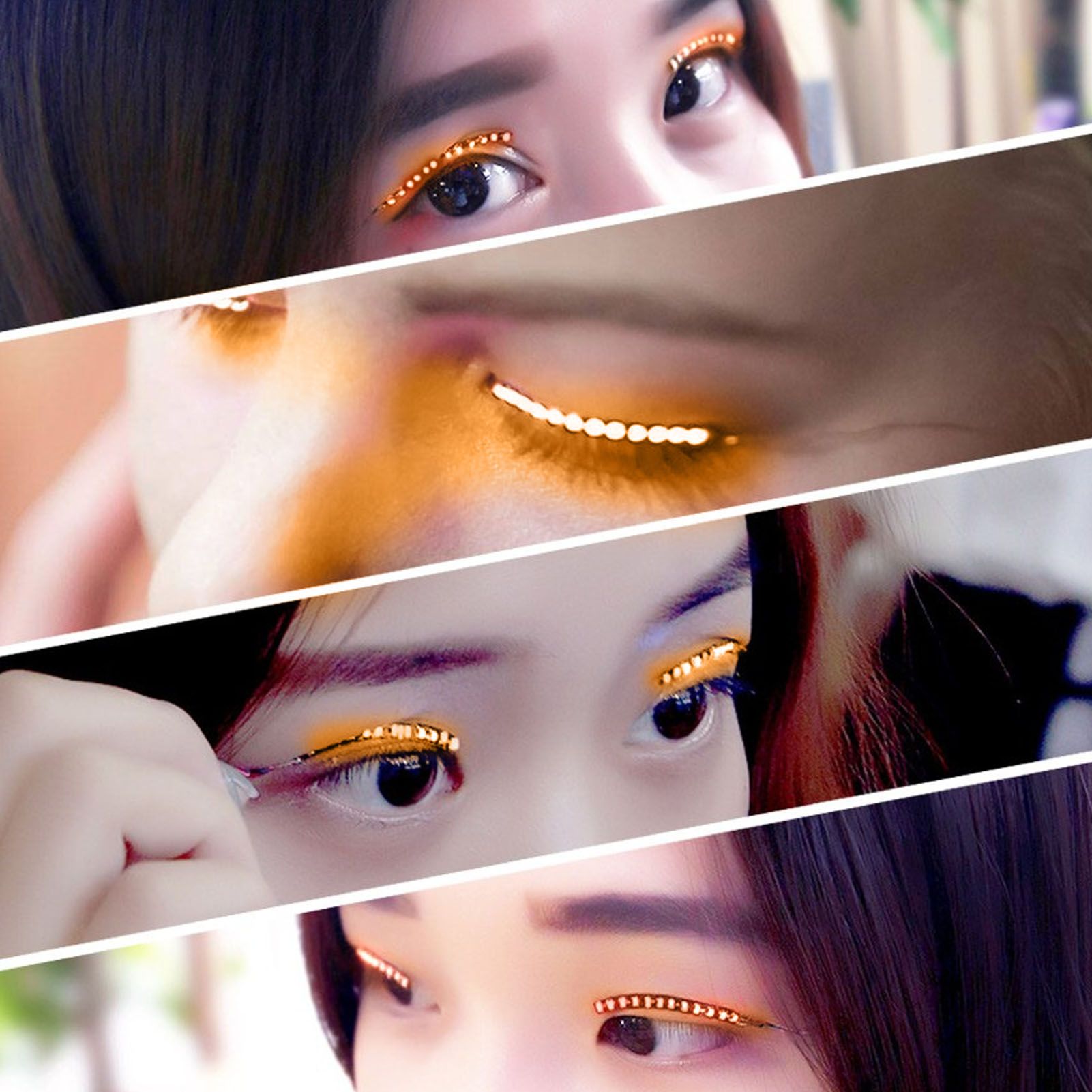 LED False Eyelashes Light Lightweight Stylish Reliable Luminous False Eyelashes Light for Party Bars Nightclubs Halloween Orange