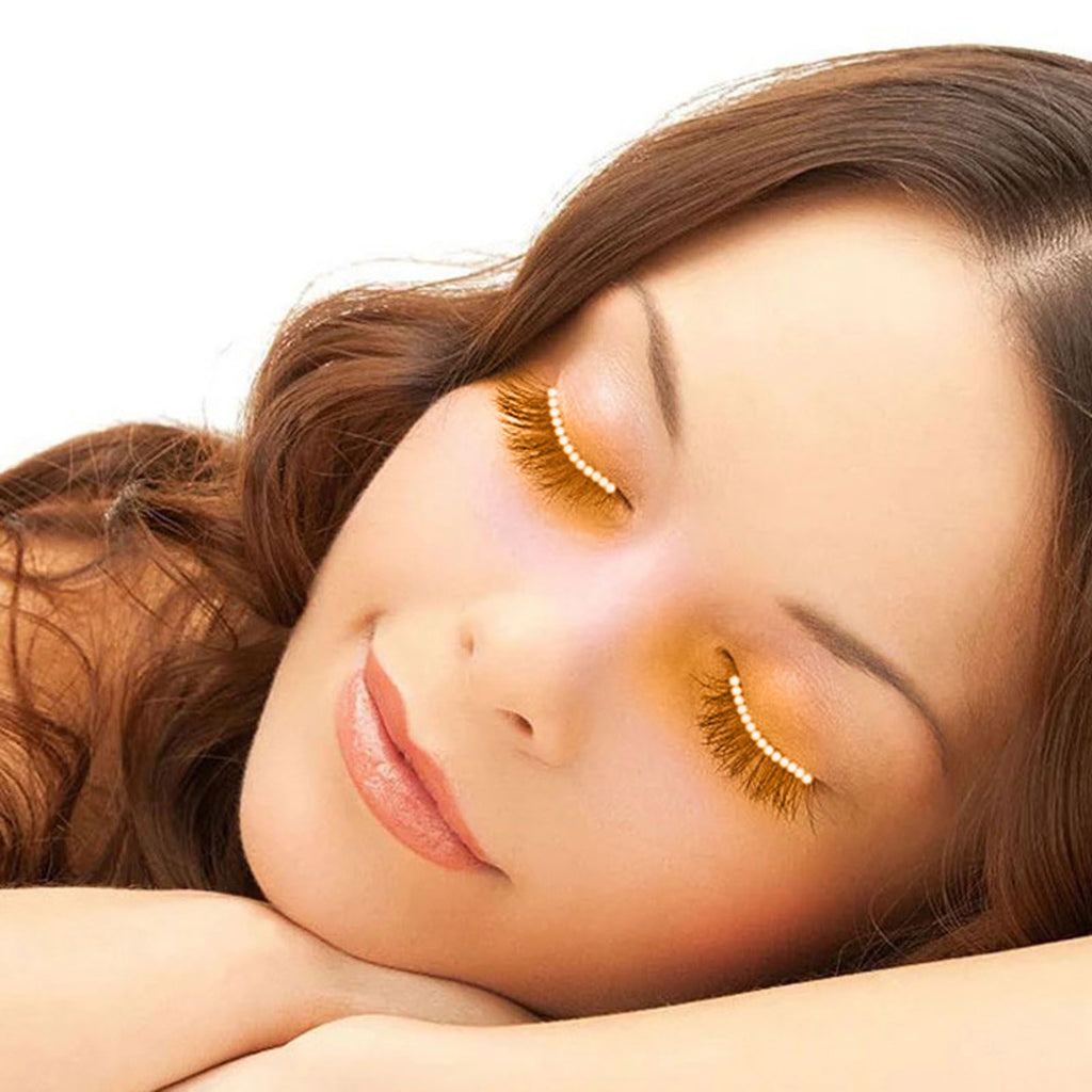 LED False Eyelashes Light Lightweight Stylish Reliable Luminous False Eyelashes Light for Party Bars Nightclubs Halloween Orange