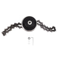 Chain Trimmer Head Replacement Lawn Mower Chain Weed Trimmer Head Outdoor Gardening Tool Abrasion Resistant Cordless Black