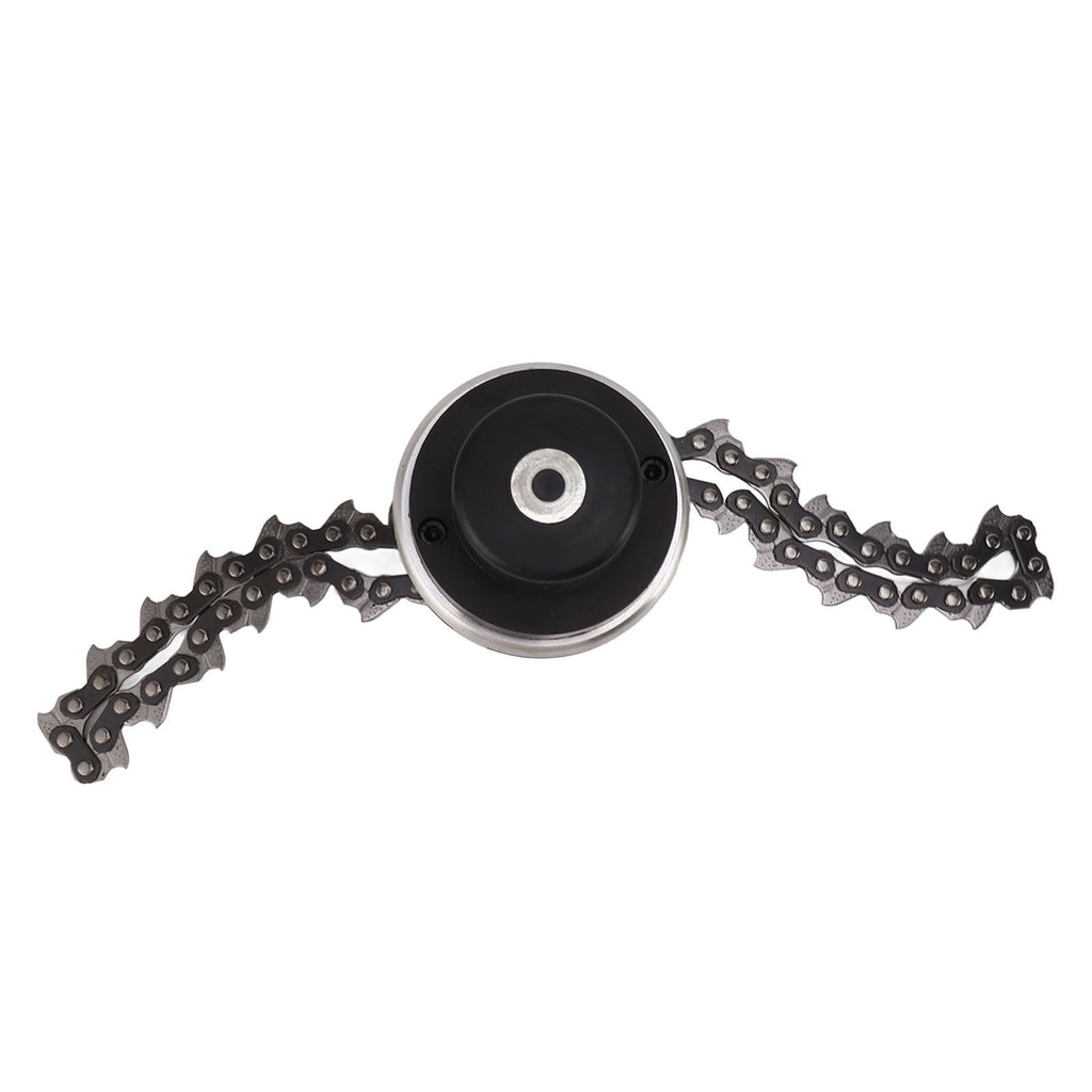 Chain Trimmer Head Replacement Lawn Mower Chain Weed Trimmer Head Outdoor Gardening Tool Abrasion Resistant Cordless Black