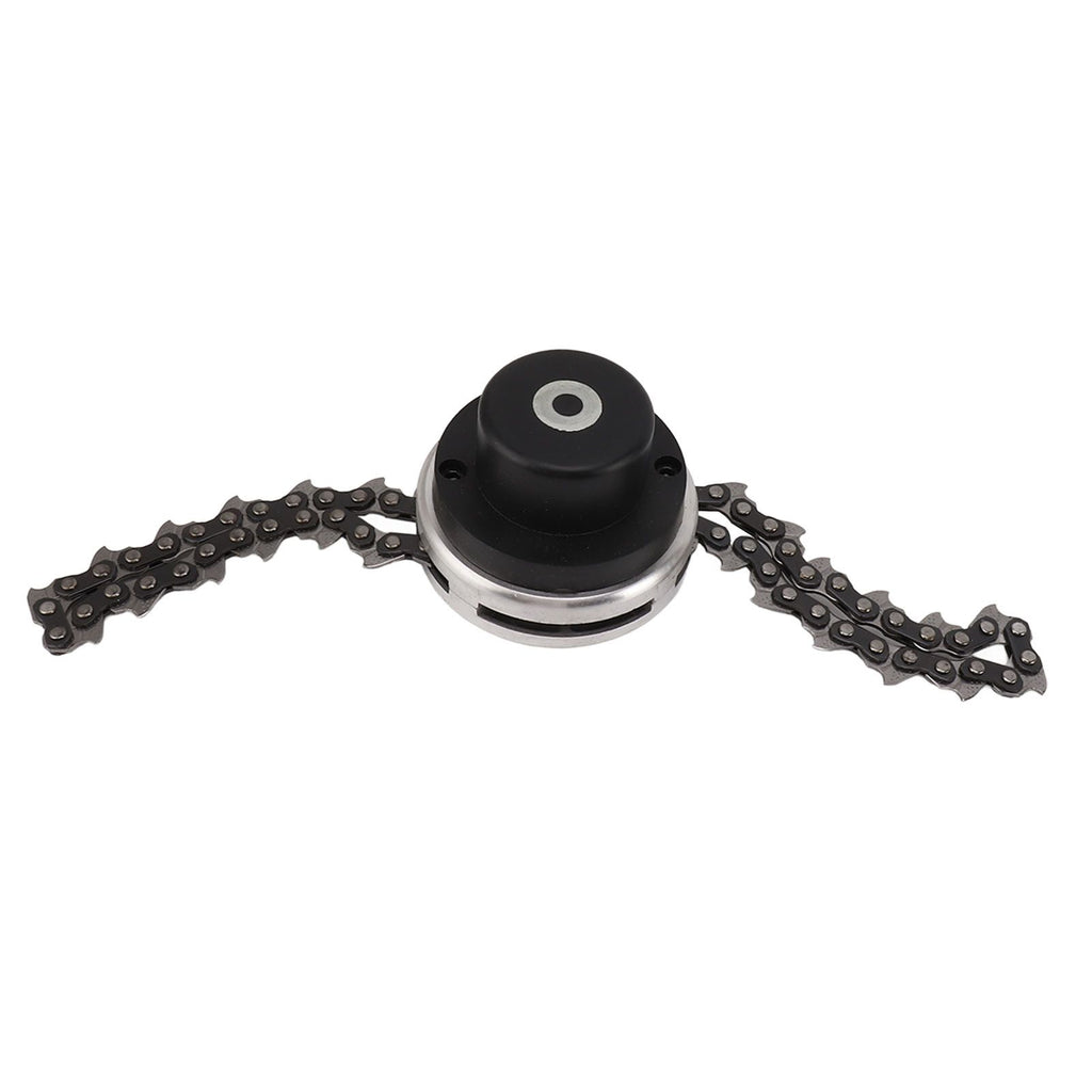 Chain Trimmer Head Replacement Lawn Mower Chain Weed Trimmer Head Outdoor Gardening Tool Abrasion Resistant Cordless Black