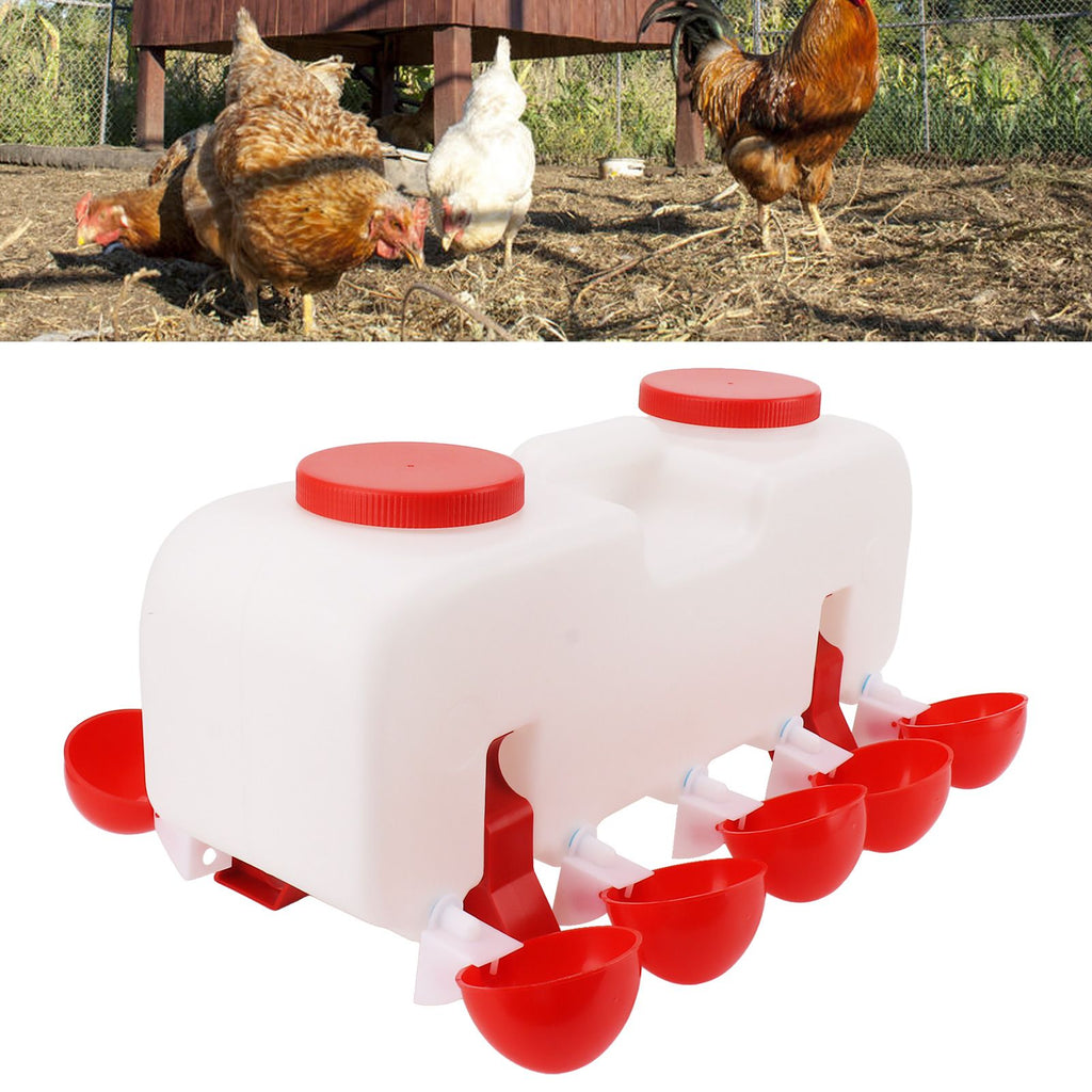 10L Chicken Waterer Semi Automatic Poultry Water Feeder Chicken Coop Accessories for Ducks Goose