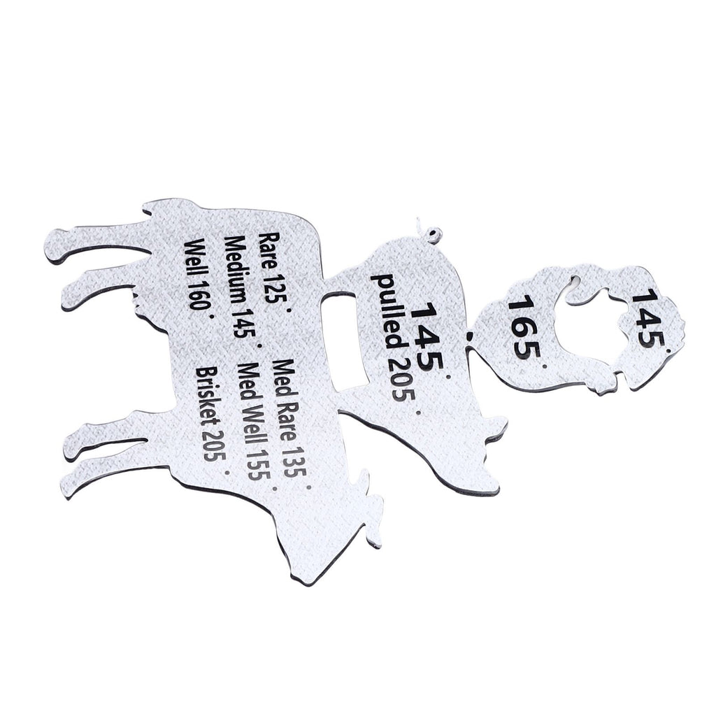 Meat Temperature Magnet Animal Internal Temperature Guide Acrylic Beef Pork Chicken Fish Grill Accessory for BBQ Cooking