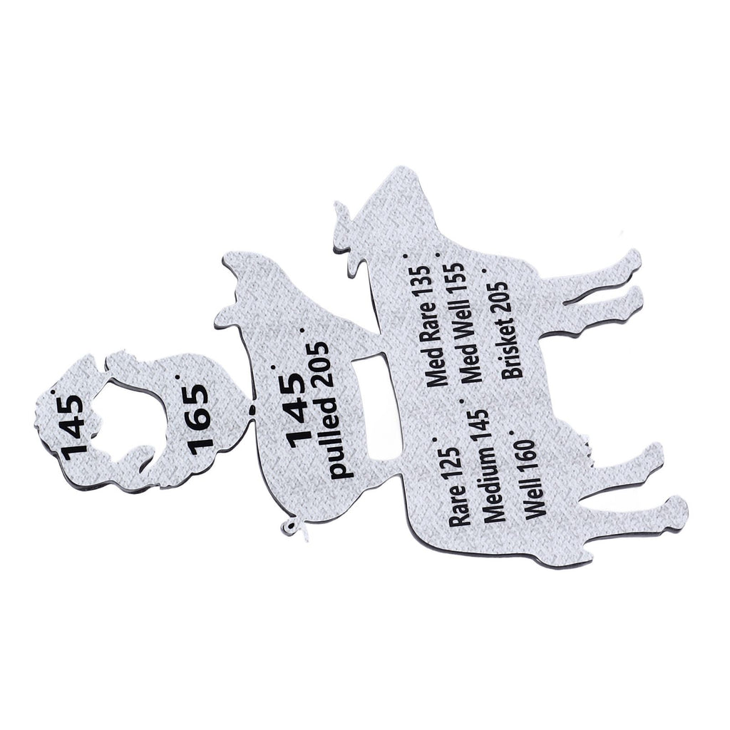 Meat Temperature Magnet Animal Internal Temperature Guide Acrylic Beef Pork Chicken Fish Grill Accessory for BBQ Cooking