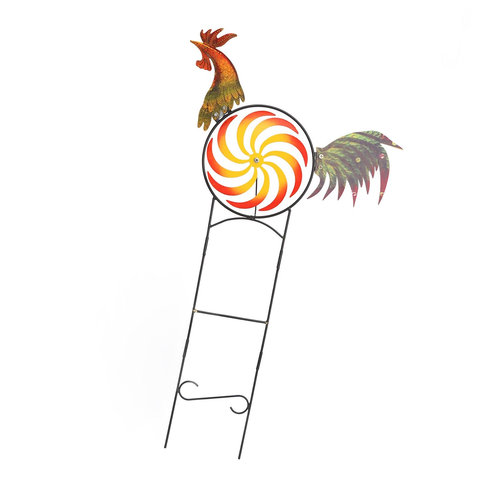 Rooster Wind Spinner Metal Iron Windmill Decorative Cock Wind Sculpture for Outdoor Farm Lawn Yard Patio Garden Ornaments
