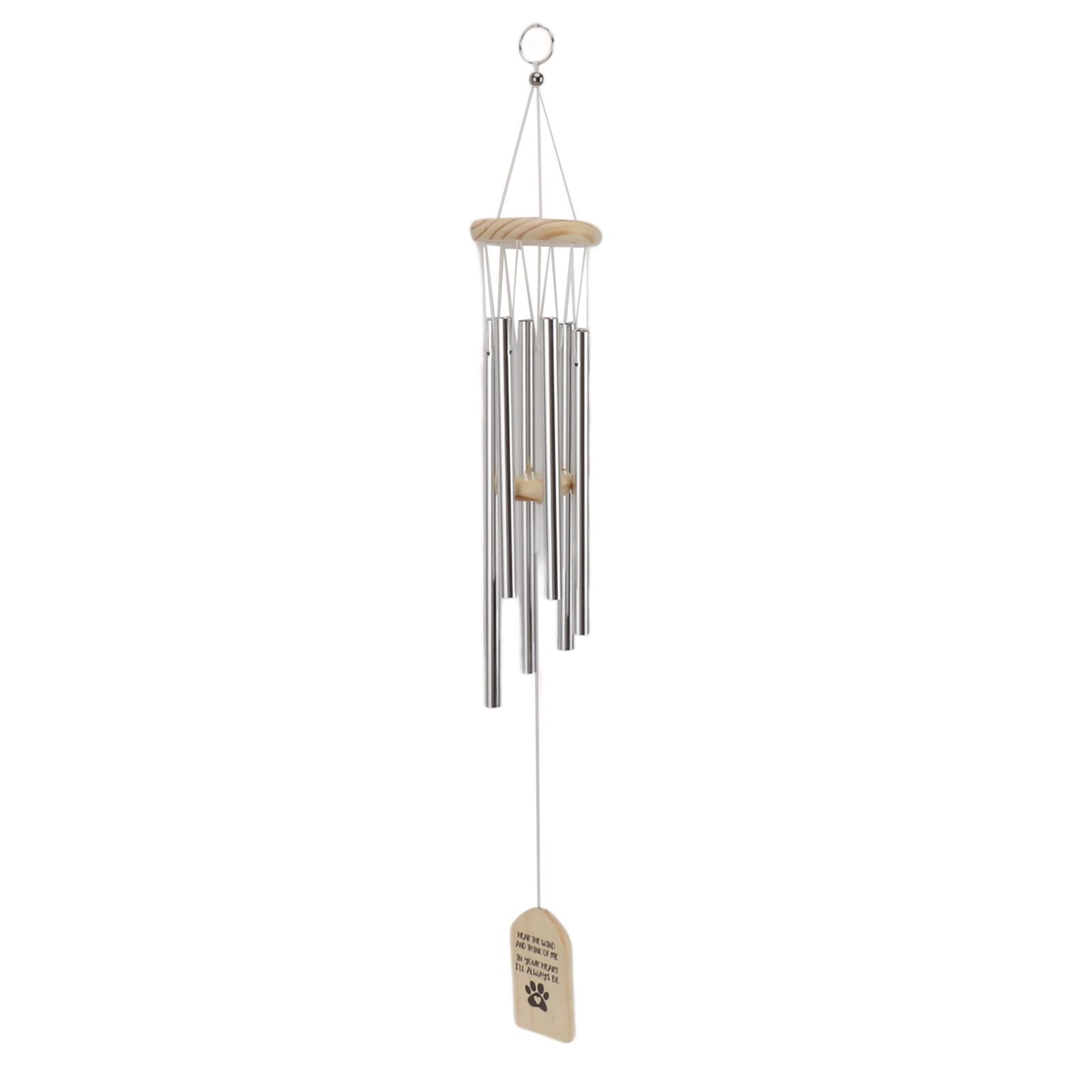 Pet Memorial Wind Chimes Wooden Outdoor Sympathy Wind Chimes Dog Memorial Remembrance Gifts with Thickened Aluminum Tubes for Home Garden Decor