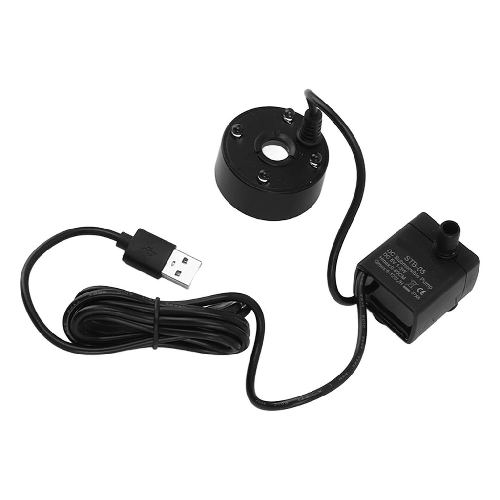 Mist Maker USB Fog Maker with Pump LED Colorful Lighting Fountain Atomizer Humidifier 5V Fog Machine for Pond Garden Office Black