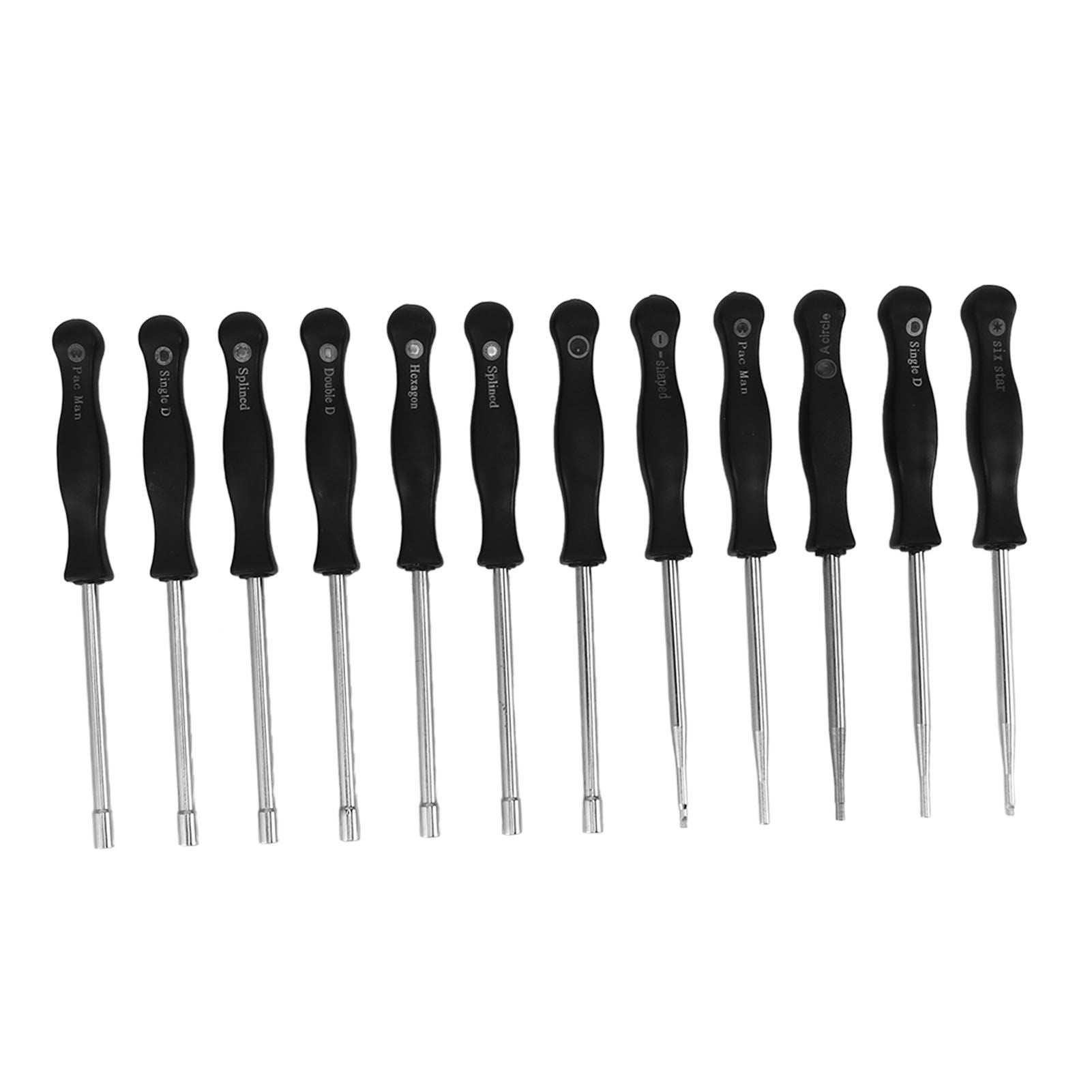 Carburator Adjusting Kit with 12 Screwdrivers 1 String Steel Brush Comfort Grip Carburetor Repair Tools for 2 Cycle Carburetor Engines Trimmer