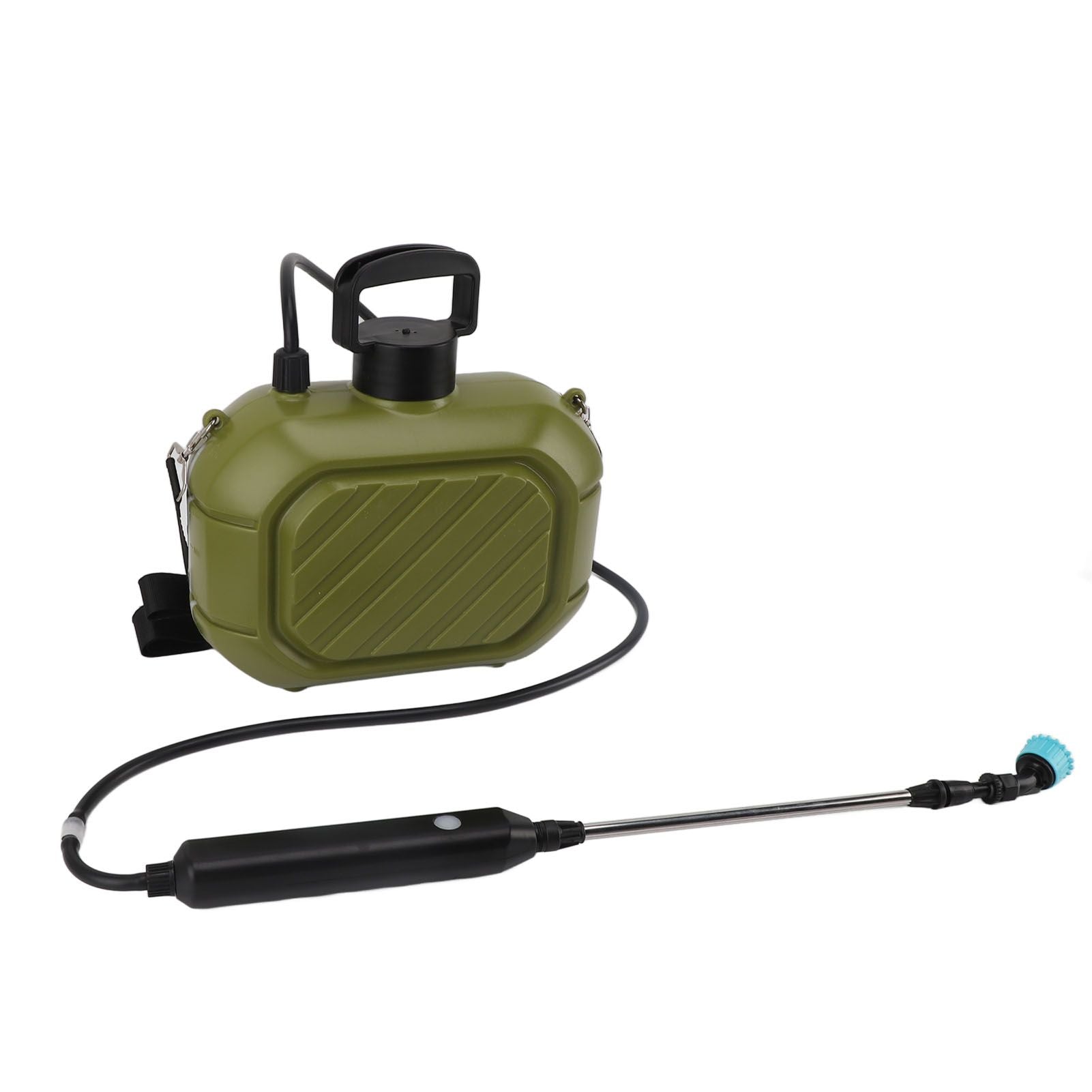 Battery Powered Sprayer 5L Rechargeable Portable Electric Garden Sprayer with Telescopic Wand and Shoulder Strap for Home Lawn Green