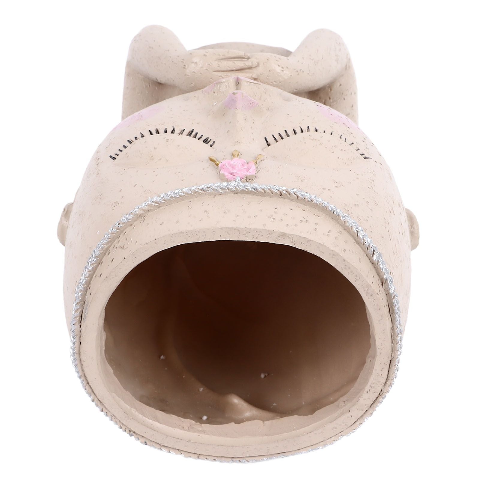 Face Flower Pot Head Planter Pot Succulent Planter Cute Resin Cactus Planter with Closed Eyes Indoor Outdoor Use