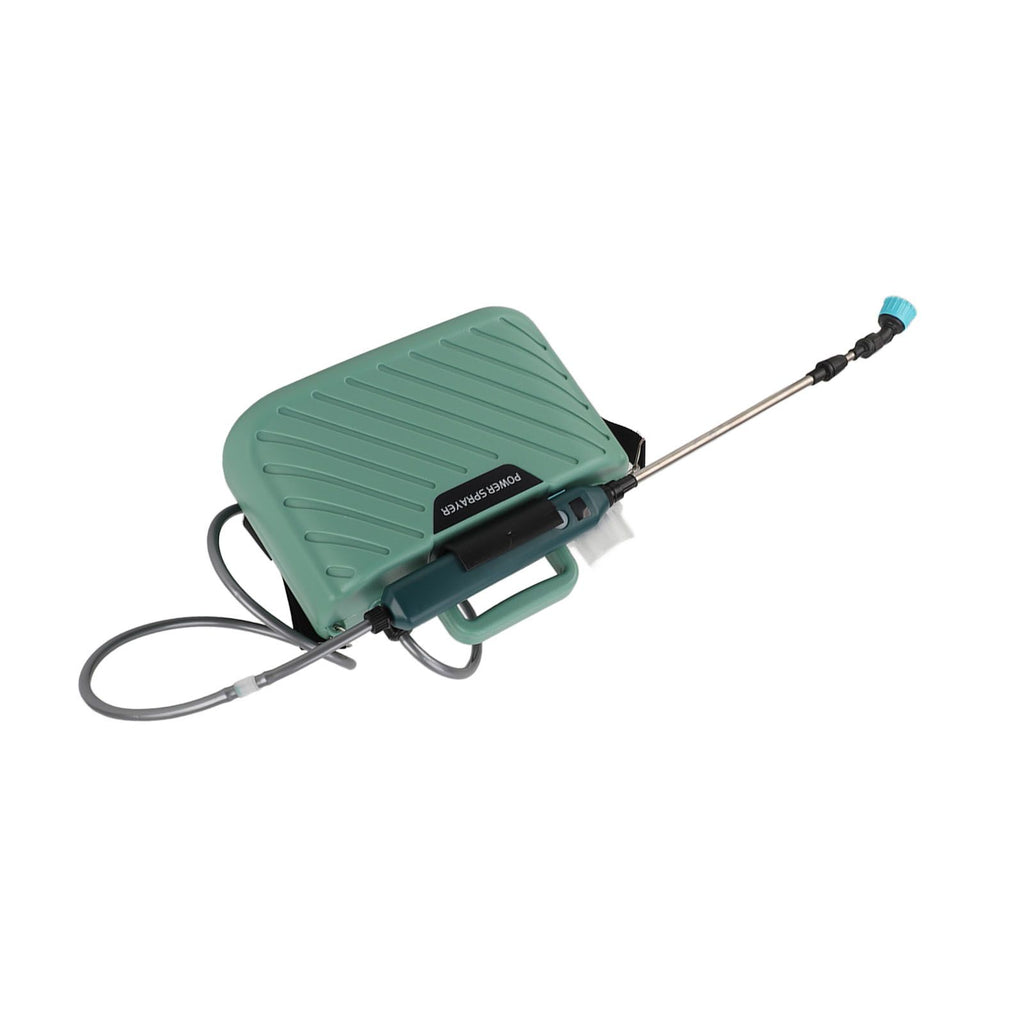 Electric Plant Sprayer Battery Powered 5L with 3 Nozzles Retractable Wand Adjustable Shoudler Strap Garden Sprayer for Lawn Green
