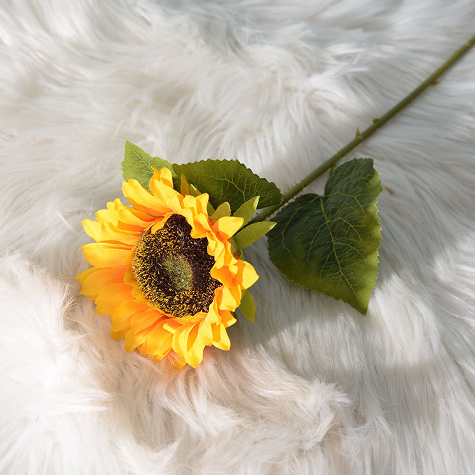 Simulation Sunflower Pastoral Style Artificial Flower False Silk Sunflower for Home Decoration Yellow