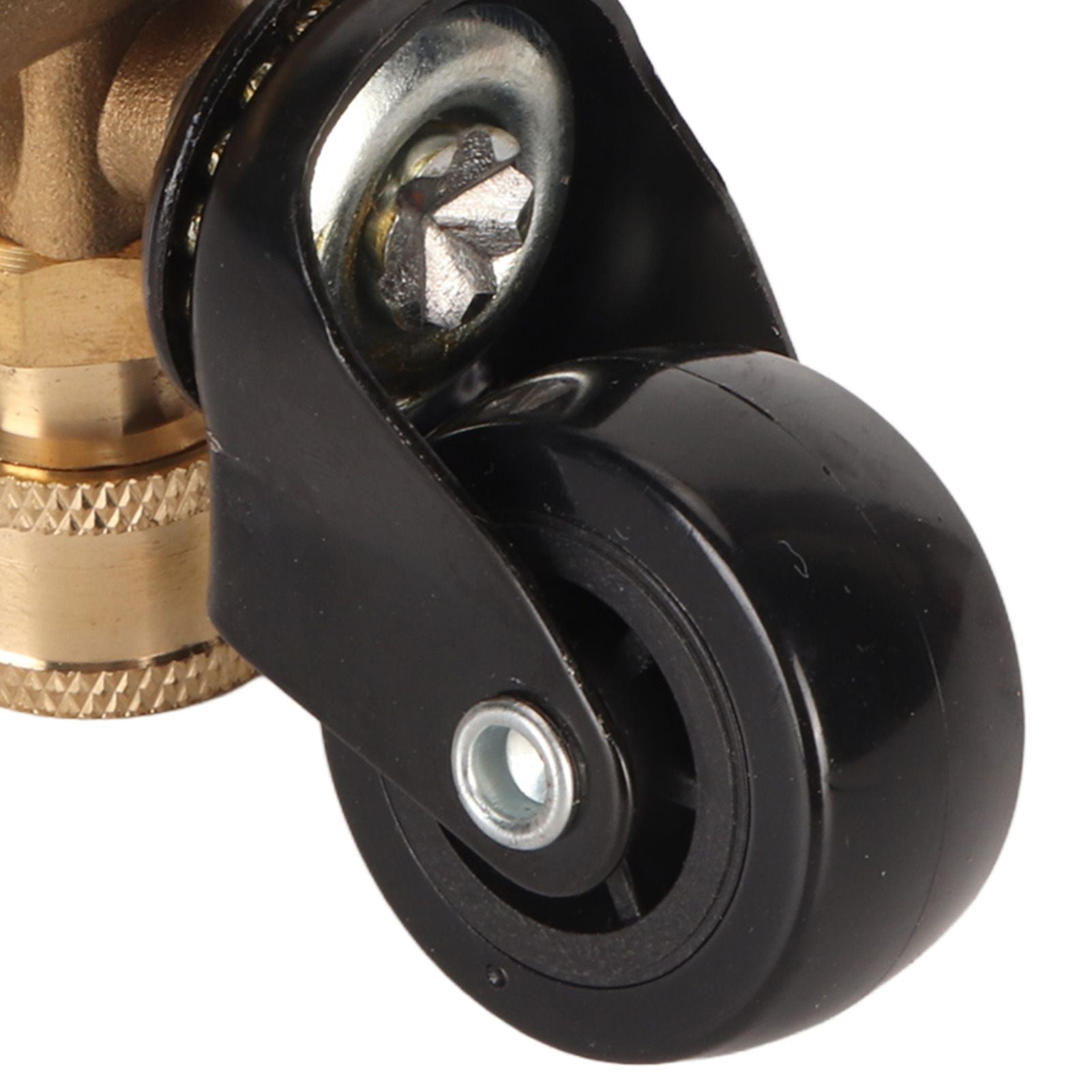 Undercarriage Cleaner Swivel Wheel with 1/4in Quick Connector Brass Pressure Washer Adapter Joint Wheel Attachment for Road Cleaning