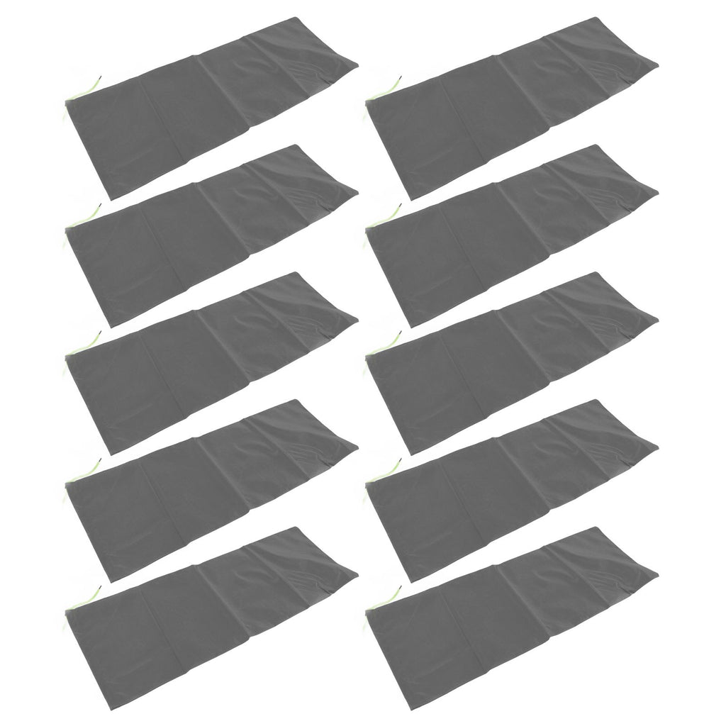 10pcs Flood Sandbags Professional Empty Rain Proof Drawstring Flood Control Sandbags for House Door Garage Basement Grey