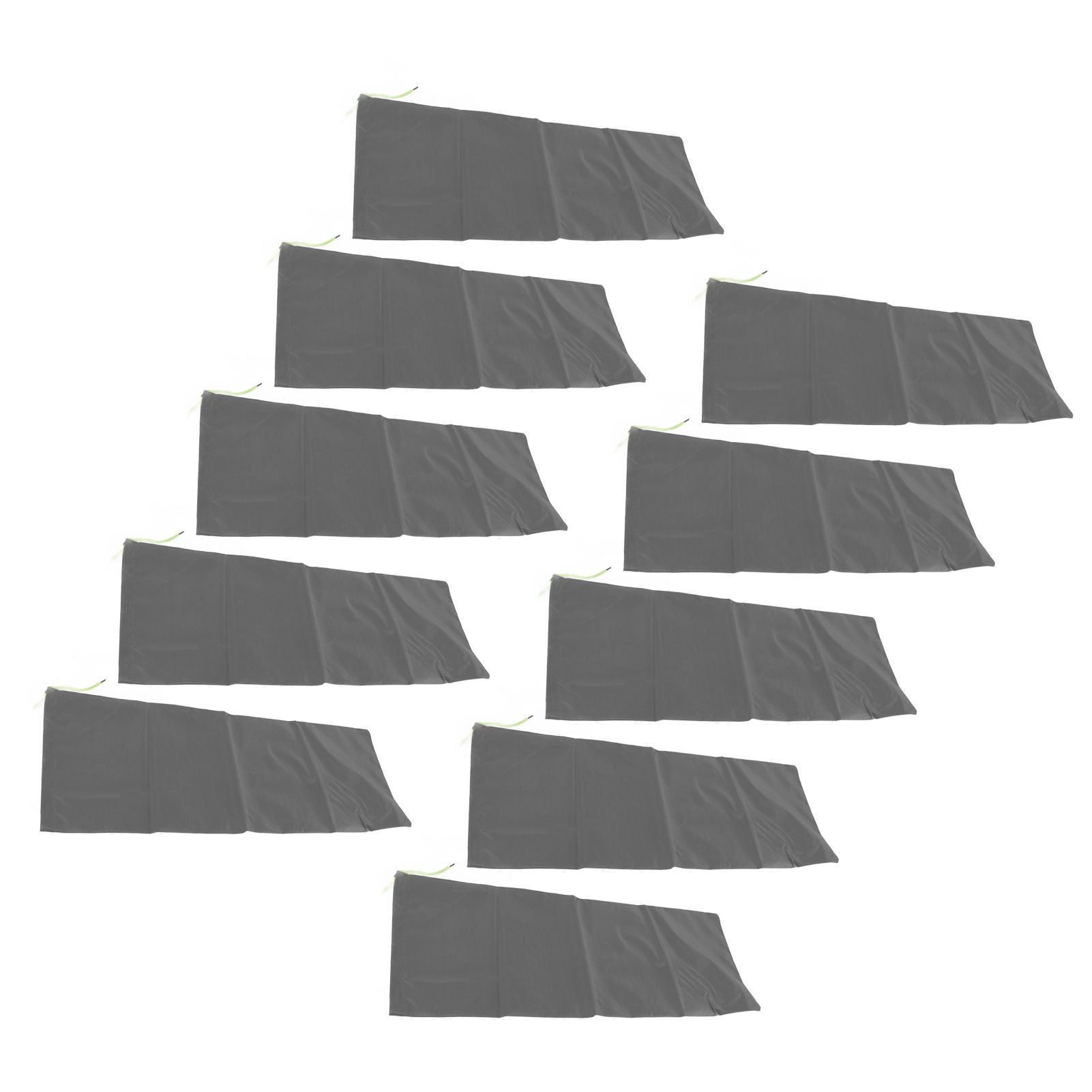 10pcs Flood Sandbags Professional Empty Rain Proof Drawstring Flood Control Sandbags for House Door Garage Basement Grey