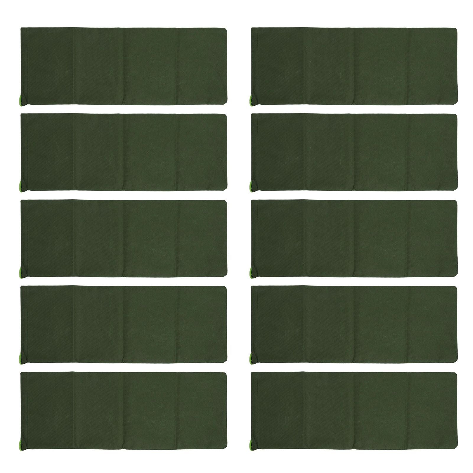 10pcs Flood Sandbags 600D Polyester Flood Prevention Bag Reusable Flood Barrier Bag for House Door Window Garage Basement Dark Green