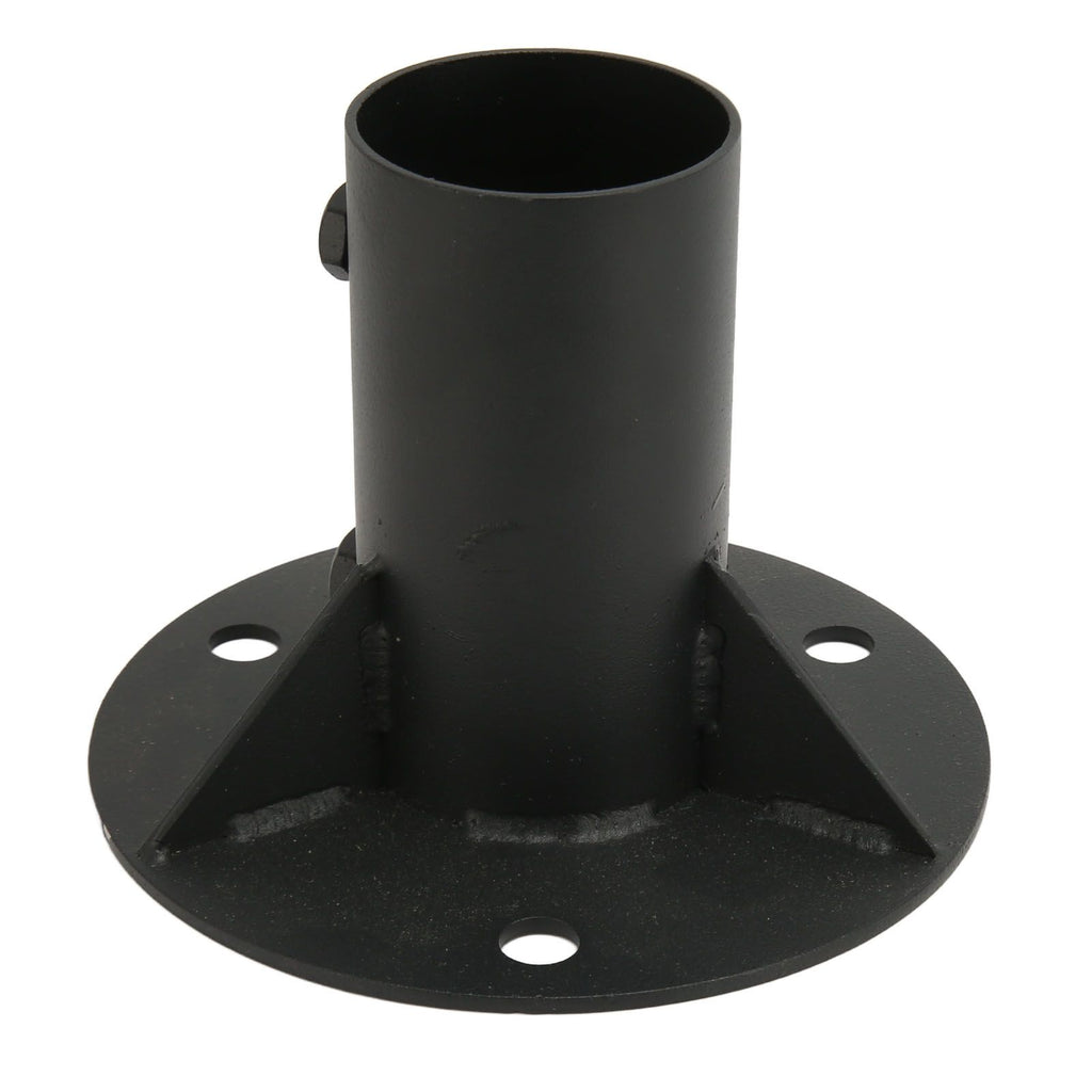 Chain Link Fence Pole Floor Flange Base Flange Heavy Solid Fence Post Concrete Mount for Holding Fence Mailbox Flag Round Posts 65mm / 2.6in