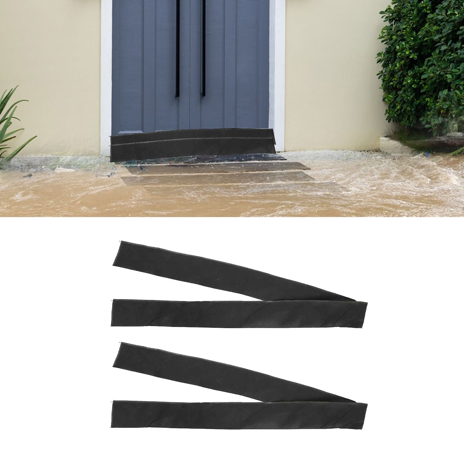 2pcs Flood Barriers Nonwoven Absorbent Resin Water Absorbent Expansion Bag Reusable Dam Bag for Garage Basement