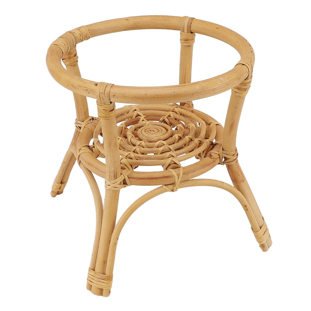 Plant Stand Flower Pot Rack Rattan Minimalist Stable 9.4in Diameter Planter Holder for Indoor Outdoor Garden Patio