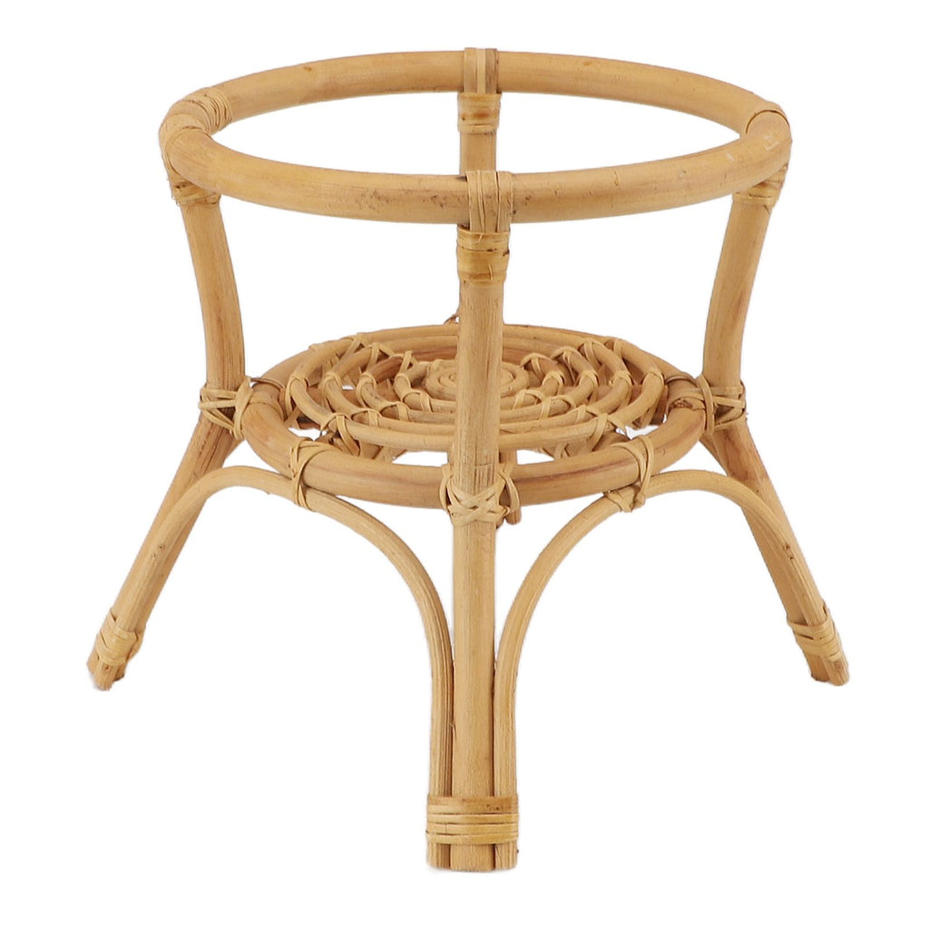 Plant Stand Flower Pot Rack Rattan Minimalist Stable 9.4in Diameter Planter Holder for Indoor Outdoor Garden Patio