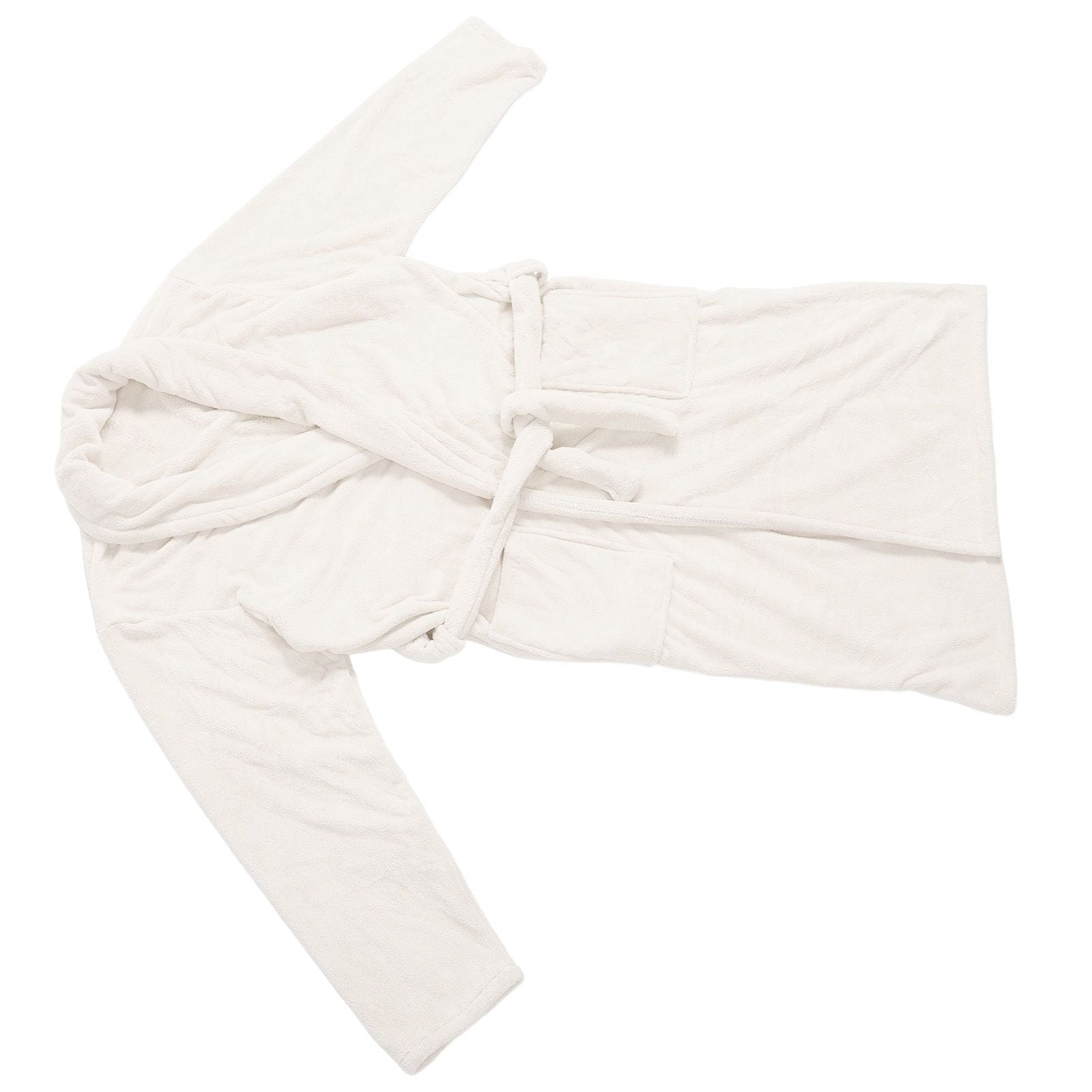 Bathrobe Coral Velvet Thicken Soft Water Absorbent Warm Belt Design Couple Bathrobe for Home Hotel Milky White