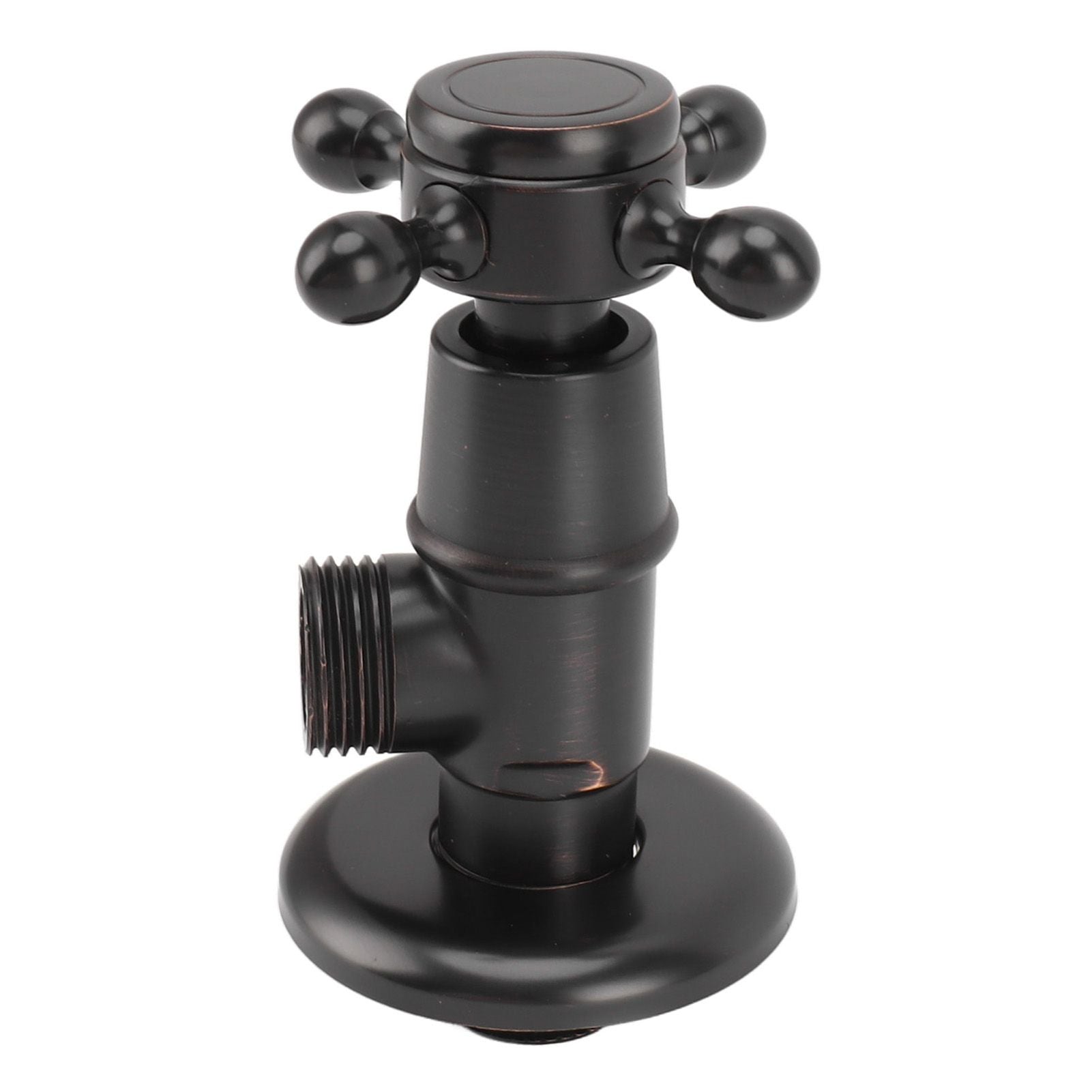 Solid Brass Angle Stop Valve Retro Thickened Cold Hot Triangle Valve Explosion Proof Water Shut Off Valve Black