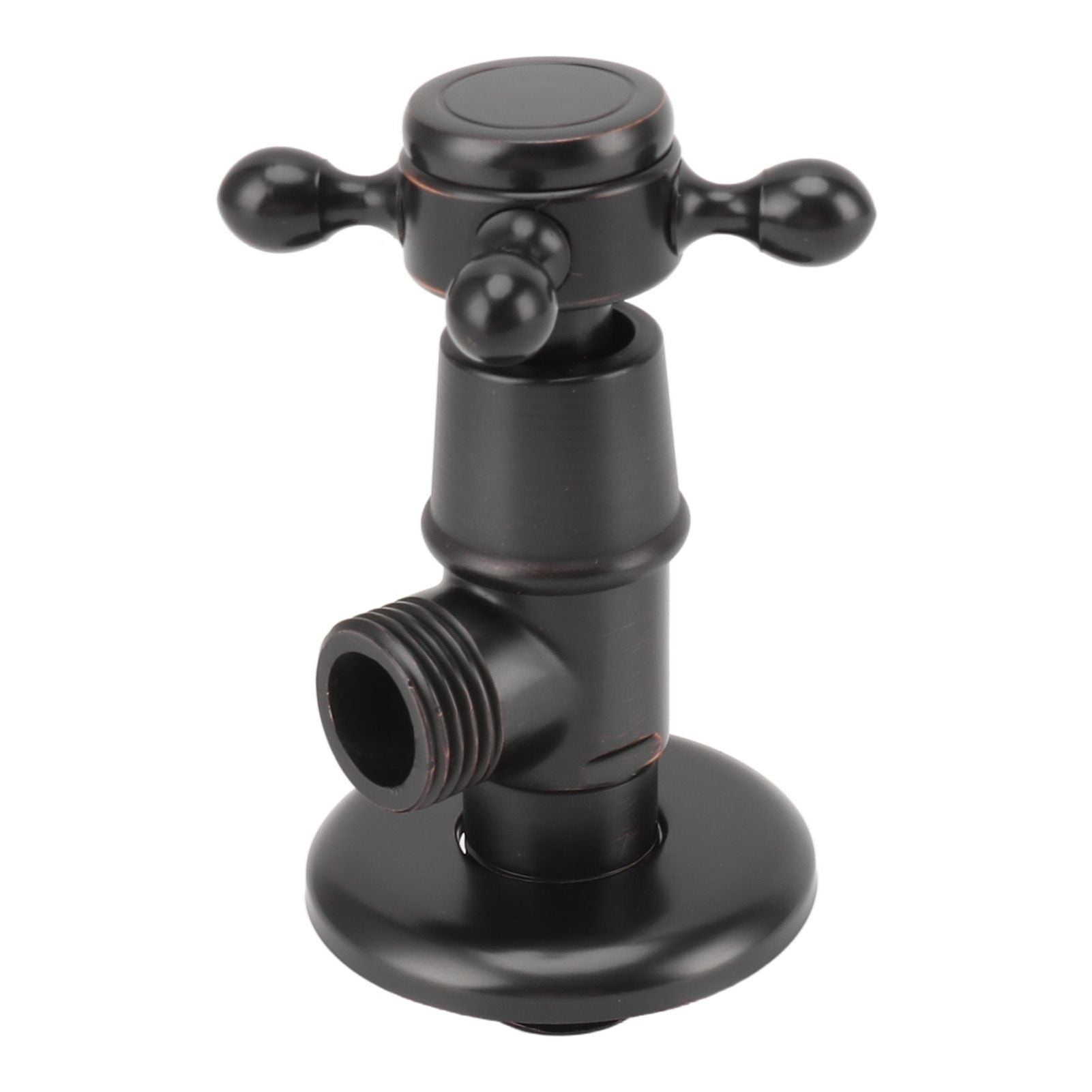 Solid Brass Angle Stop Valve Retro Thickened Cold Hot Triangle Valve Explosion Proof Water Shut Off Valve Black