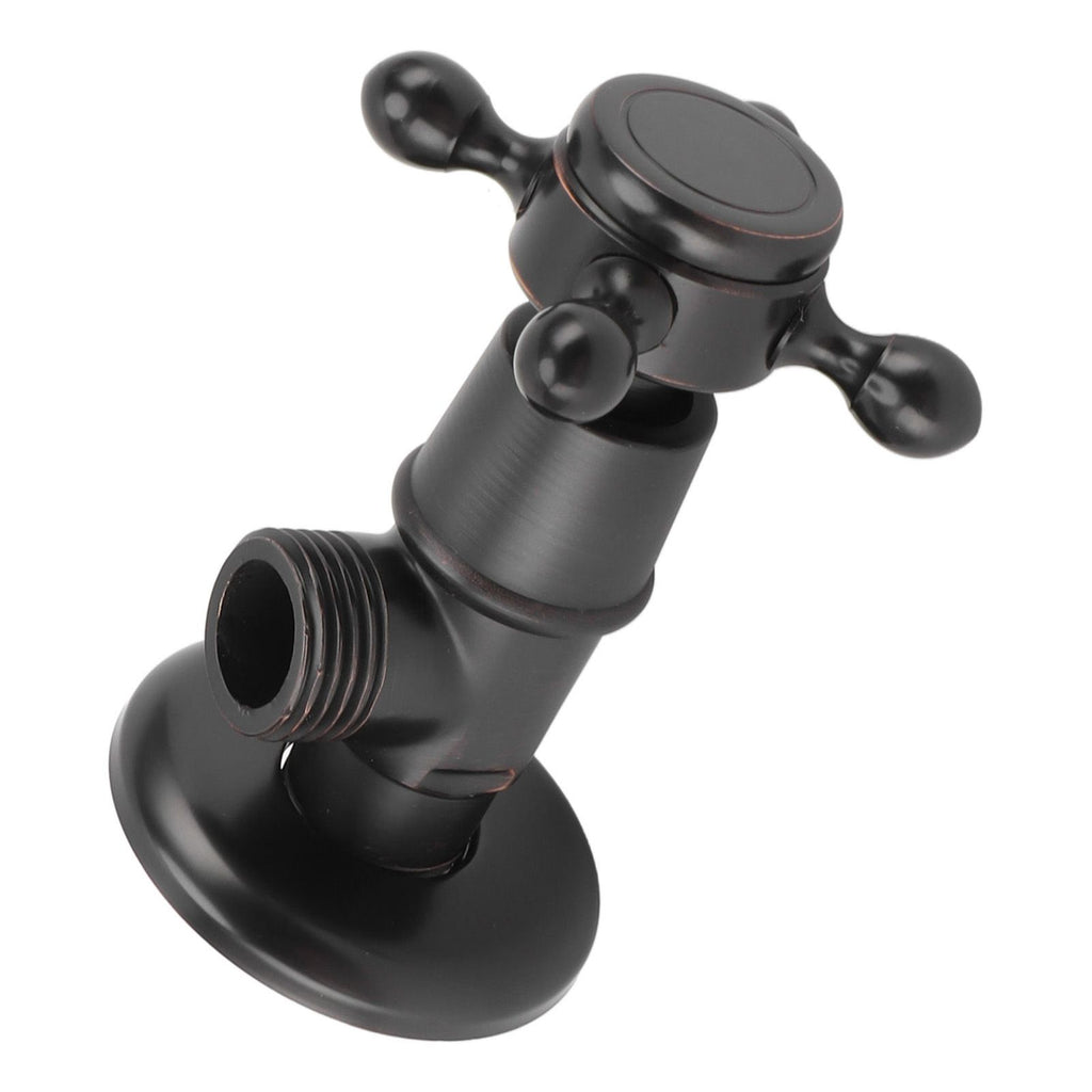 Solid Brass Angle Stop Valve Retro Thickened Cold Hot Triangle Valve Explosion Proof Water Shut Off Valve Black