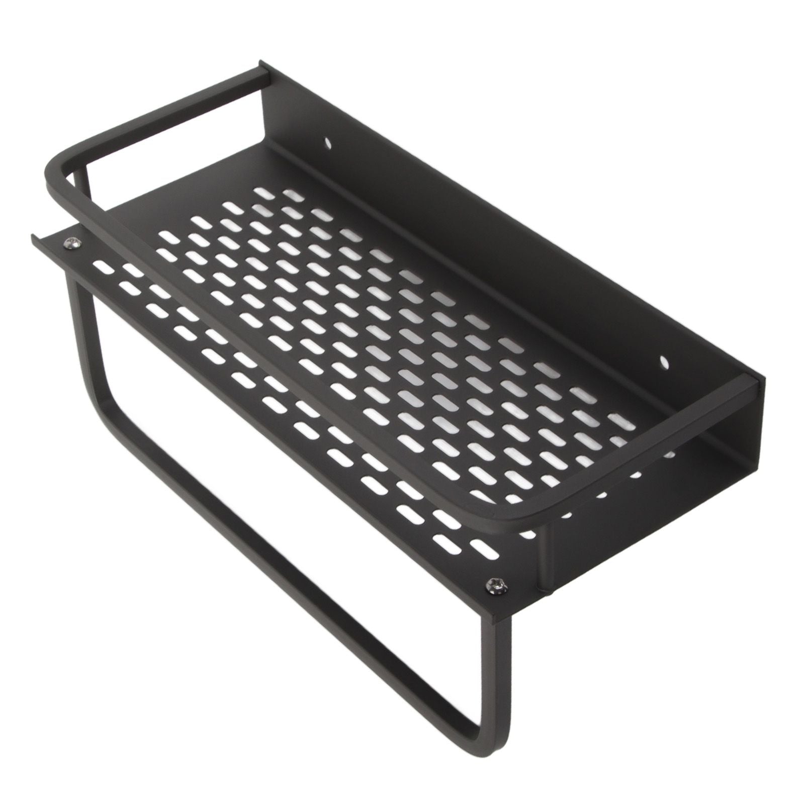 Shower Caddy Grey Shower Organizer Shelf Easy Install Aluminium Alloy Large Capacity Shower Accessory for Bathroom Home 30cm / 11.8in